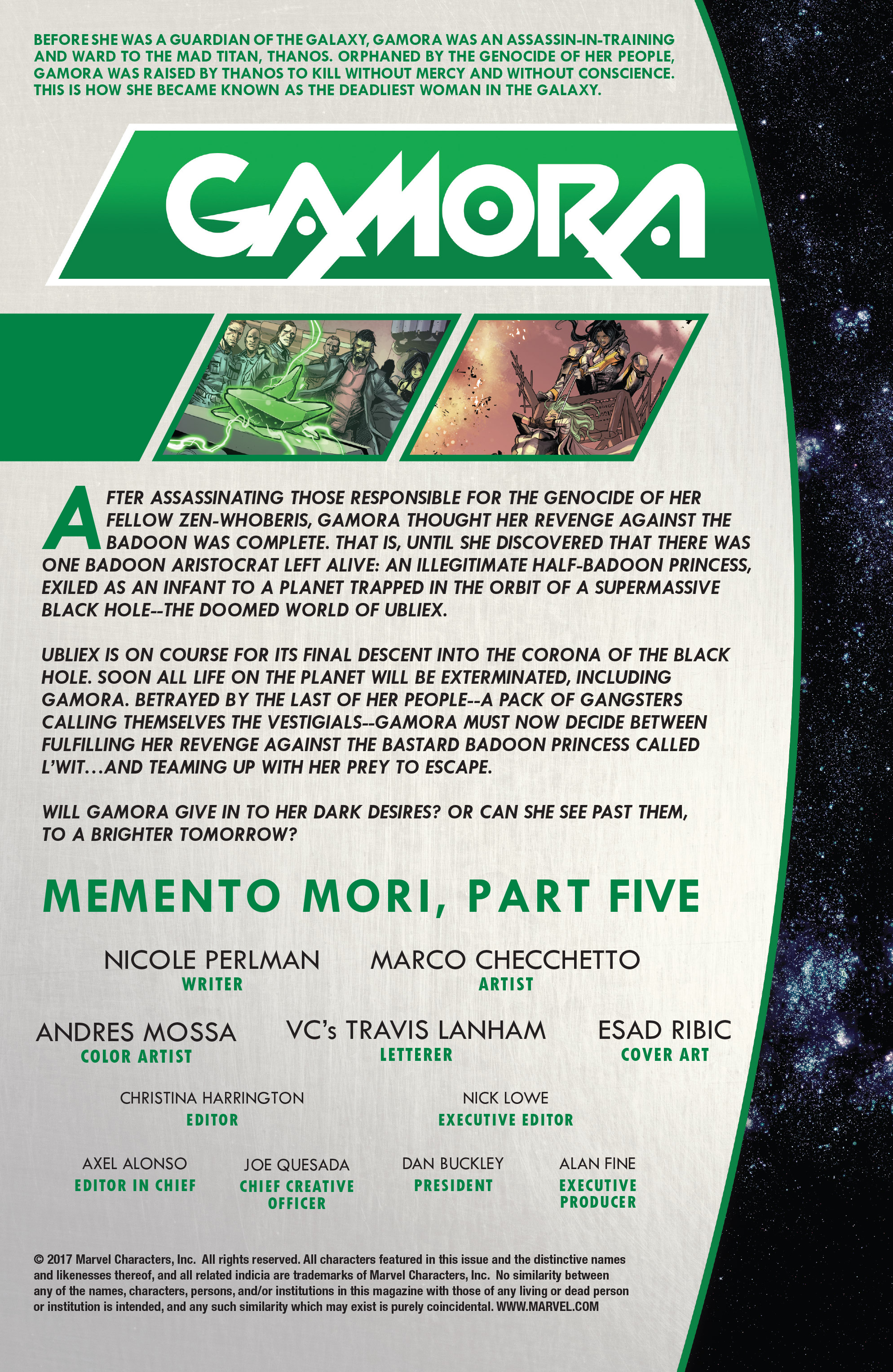 Read online Gamora comic -  Issue #5 - 2