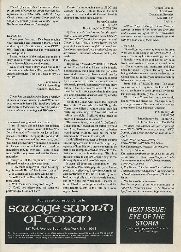 Read online The Savage Sword Of Conan comic -  Issue #188 - 65