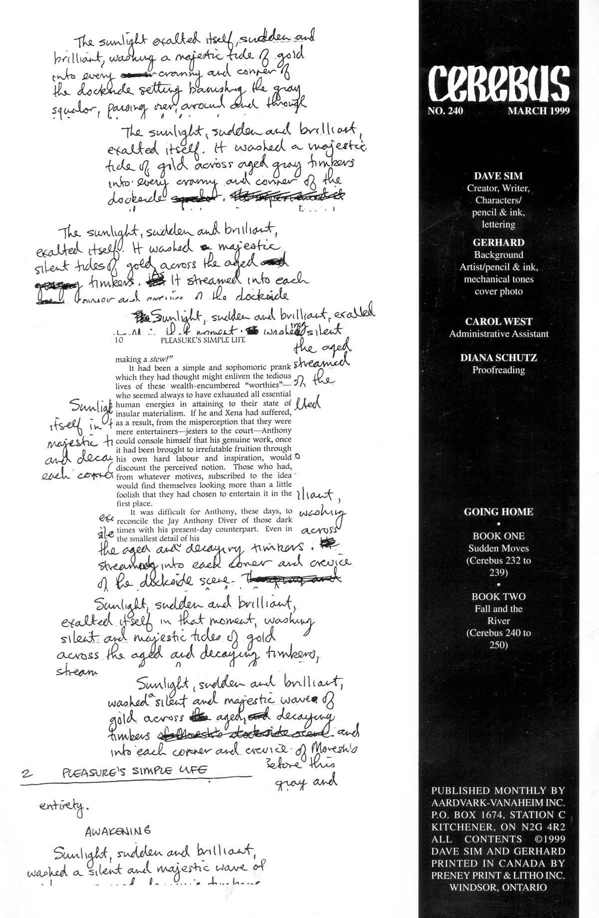 Read online Cerebus comic -  Issue #240 - 3