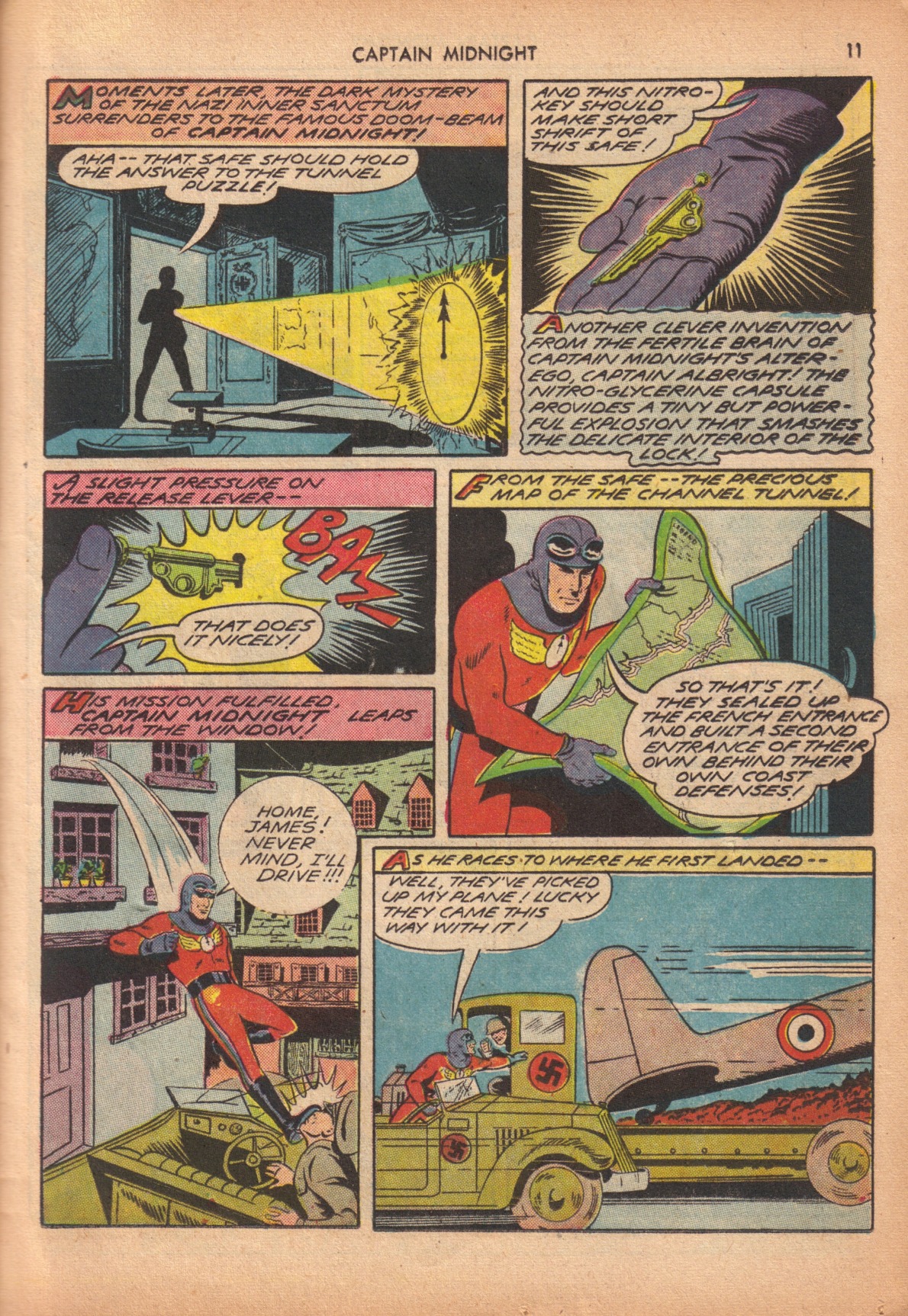 Read online Captain Midnight (1942) comic -  Issue #10 - 11