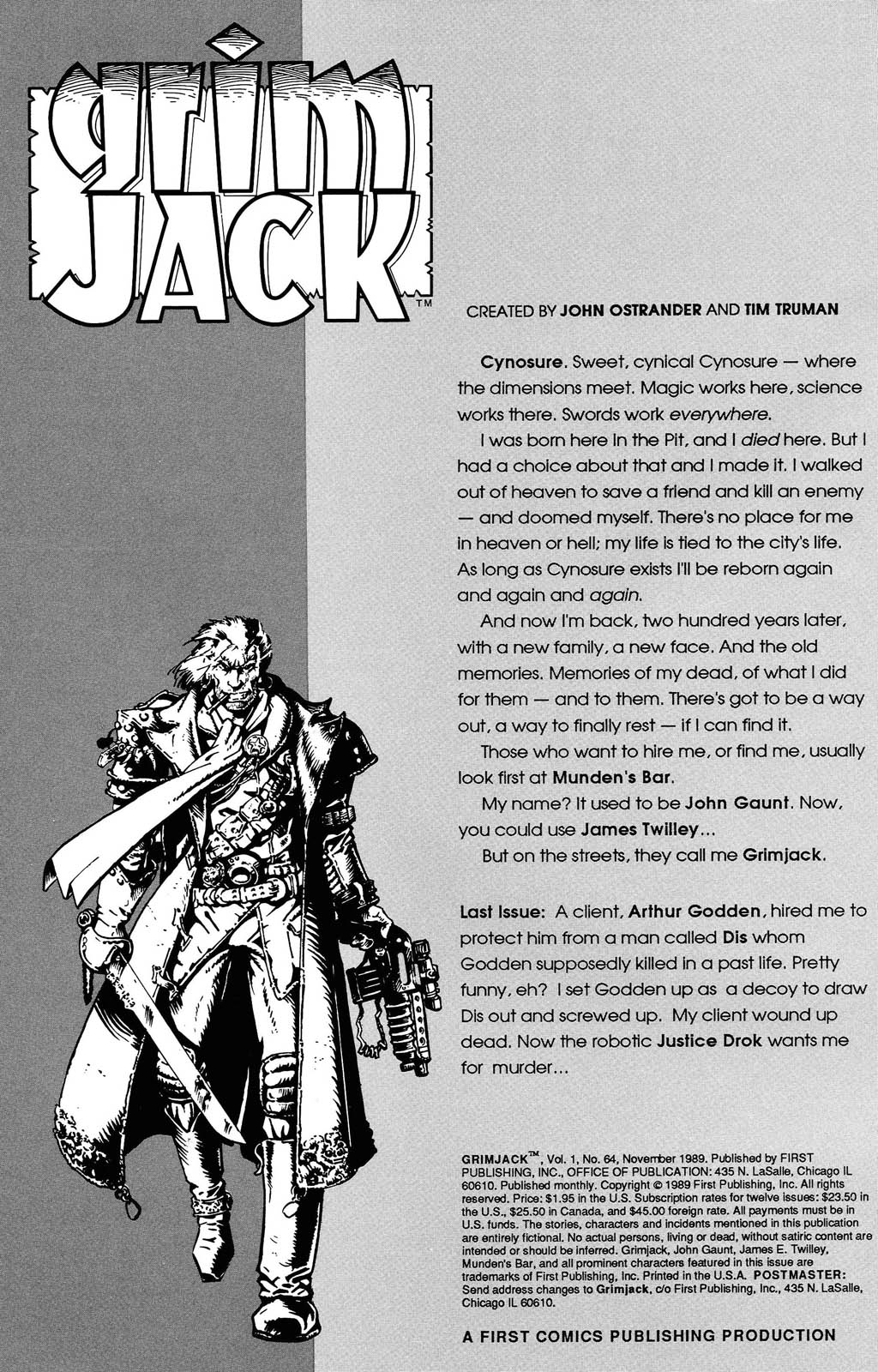 Read online Grimjack comic -  Issue #64 - 2