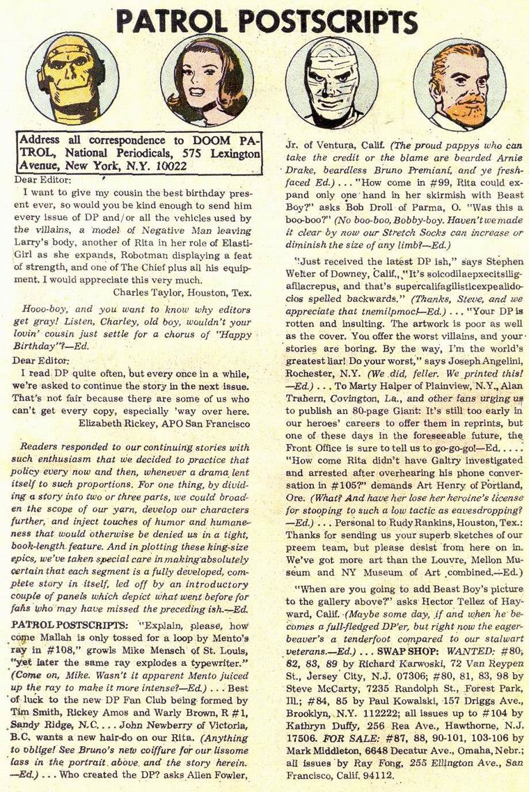 Read online Doom Patrol (1964) comic -  Issue #110 - 27