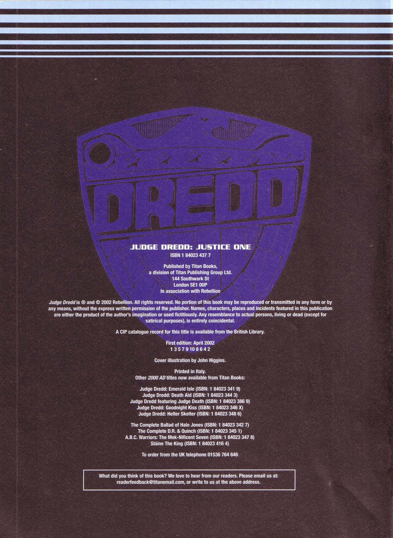 Read online Judge Dredd [Collections - Hamlyn | Mandarin] comic -  Issue # TPB Justice One - 2