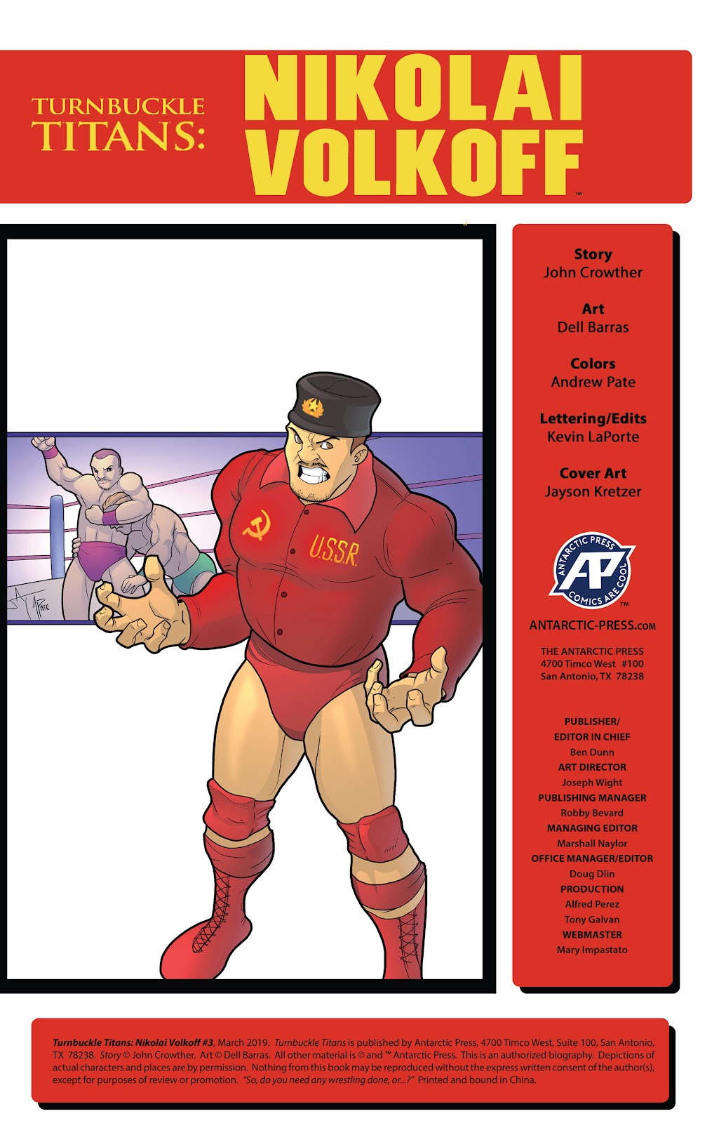 Read online Turnbuckle Titans: Nikolai Volkoff comic -  Issue #3 - 2