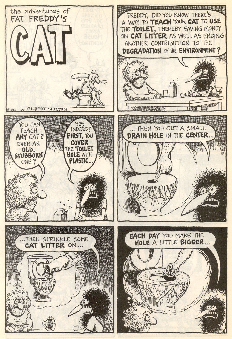 Read online Adventures of Fat Freddy's Cat comic -  Issue #7 - 10