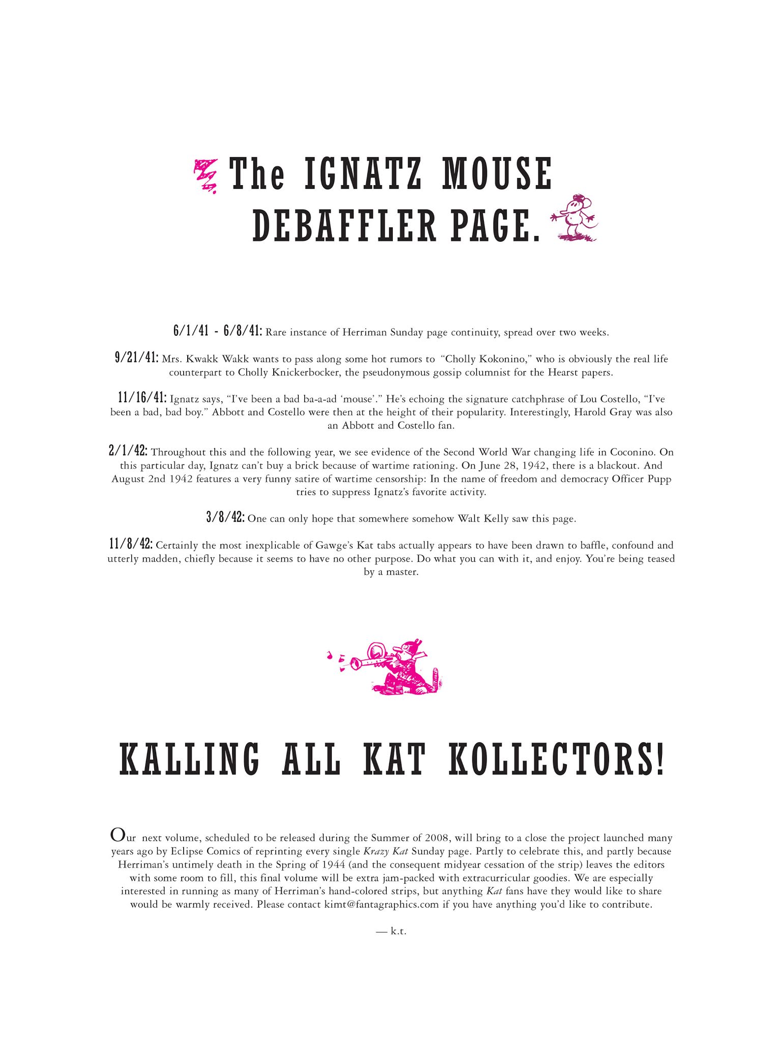 Read online Krazy & Ignatz comic -  Issue # TPB 12 - 117
