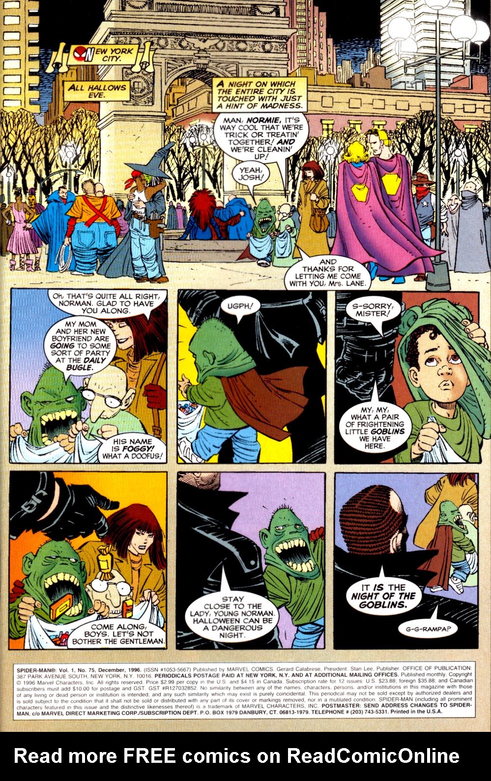 Read online Spider-Man (1990) comic -  Issue #75 - The Night Of The Goblin - 2