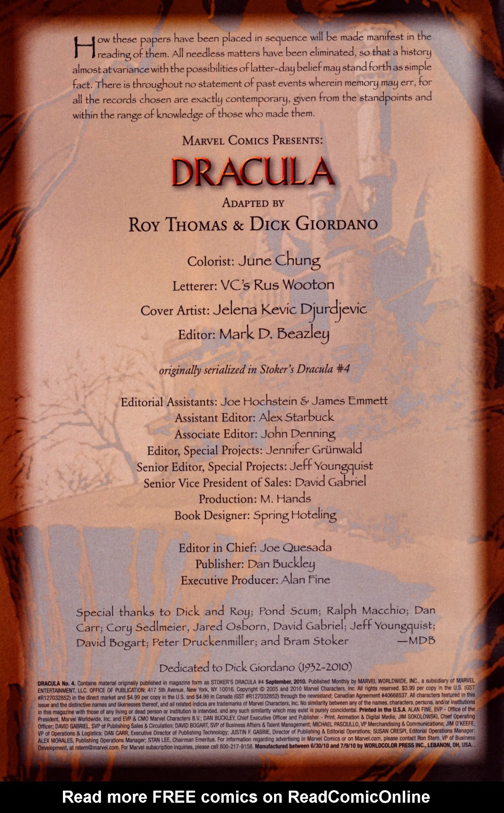 Dracula (2010) issue 4 - Page 2