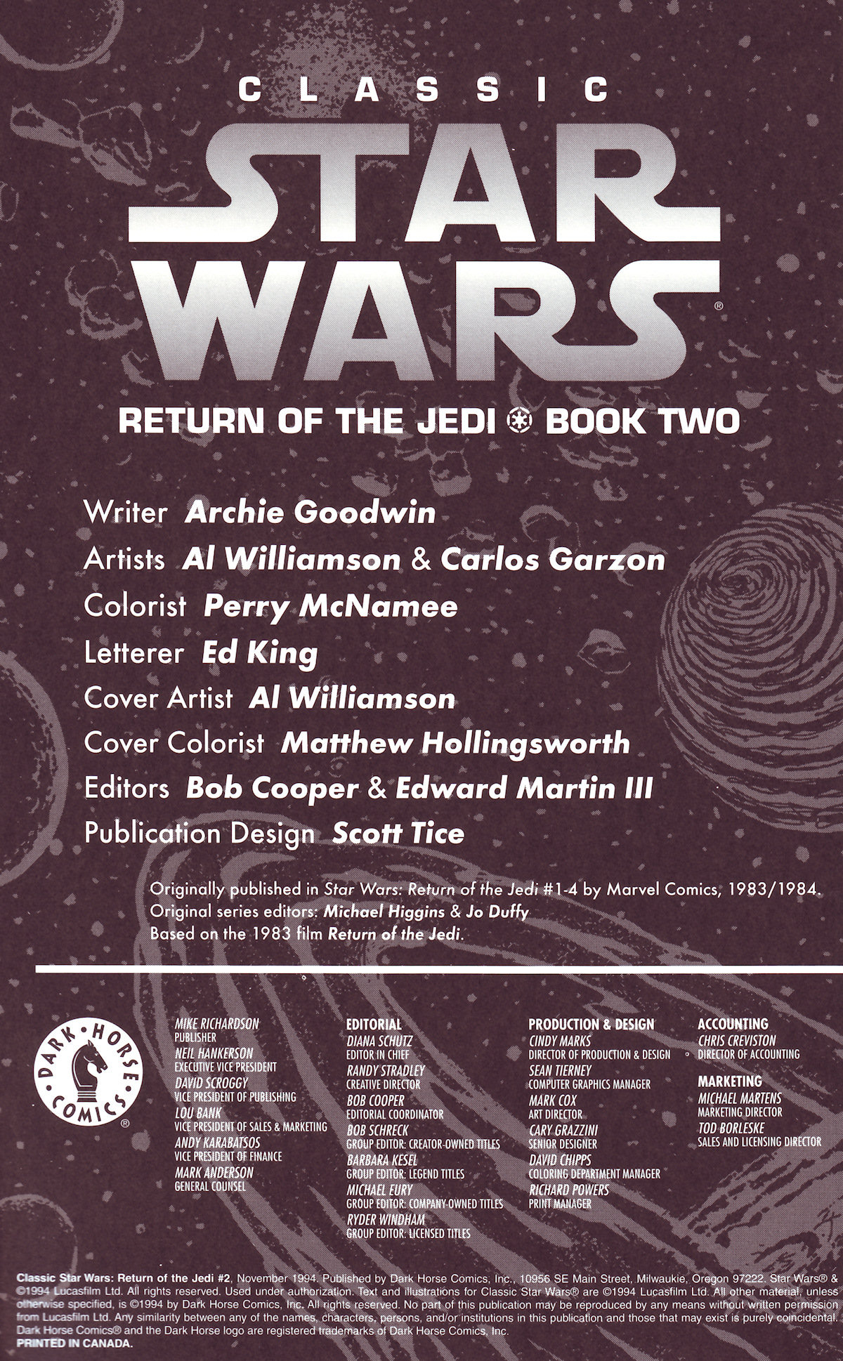 Read online Classic Star Wars: Return of the Jedi comic -  Issue #2 - 2