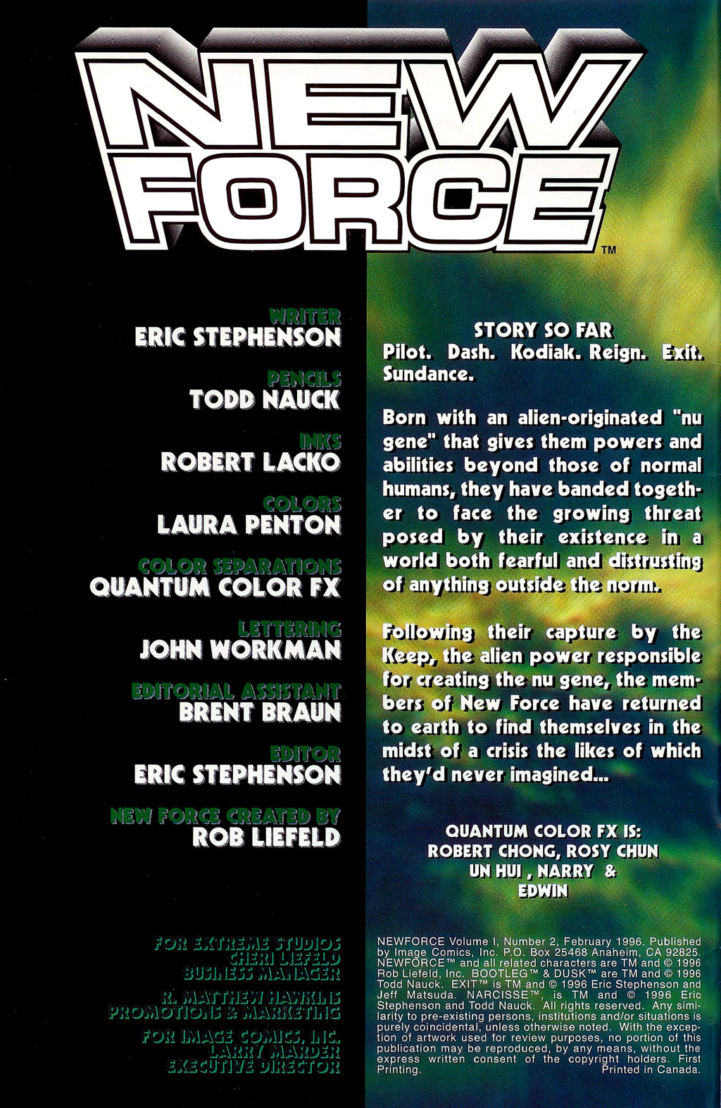 Read online New Force comic -  Issue #2 - 2