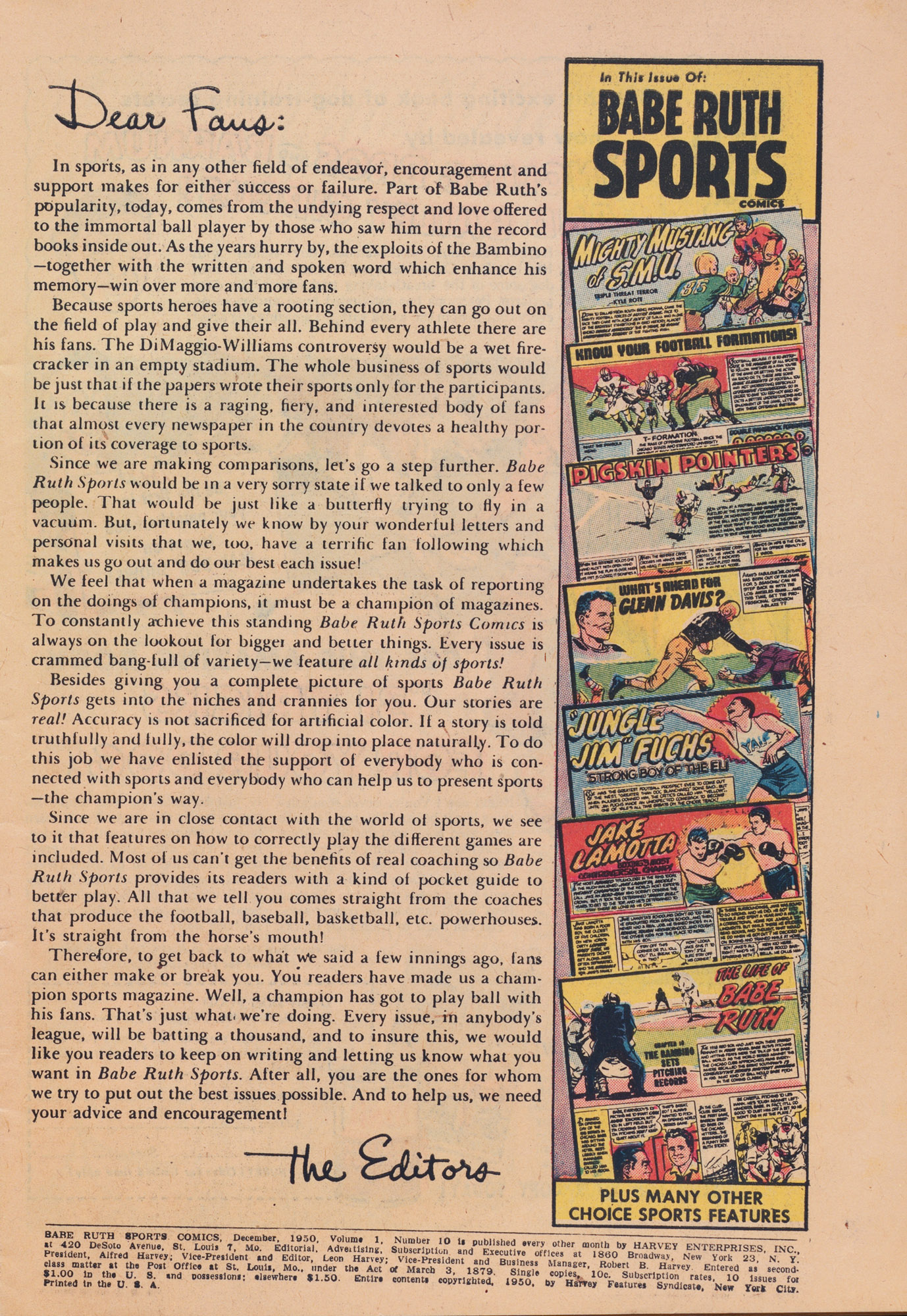 Read online Babe Ruth Sports Comics comic -  Issue #10 - 3