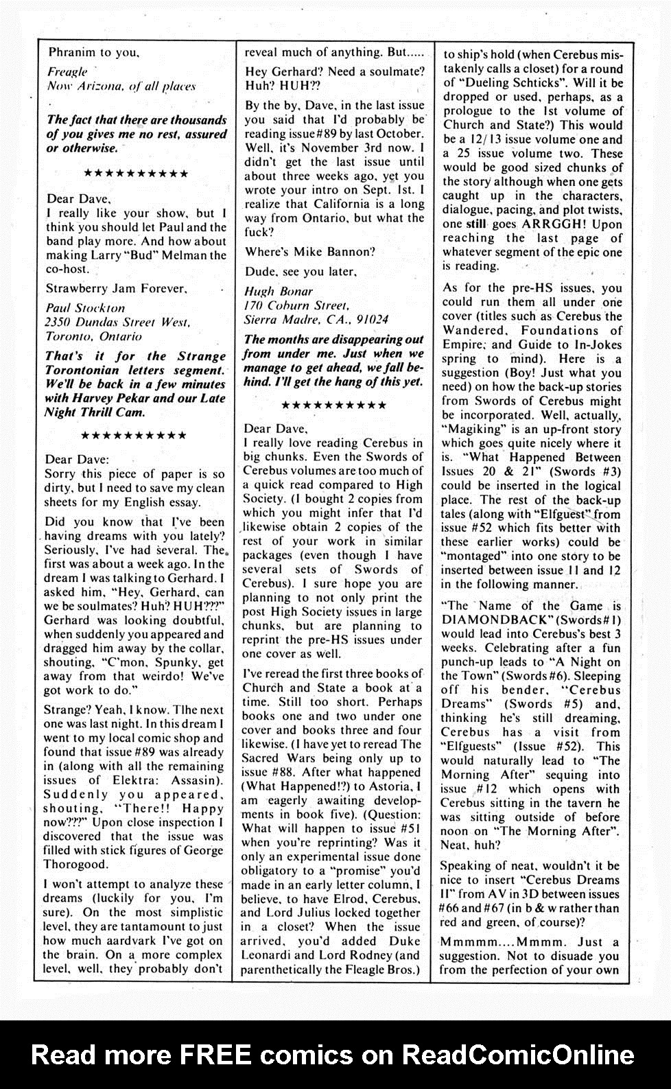 Read online Cerebus comic -  Issue #91 - 32