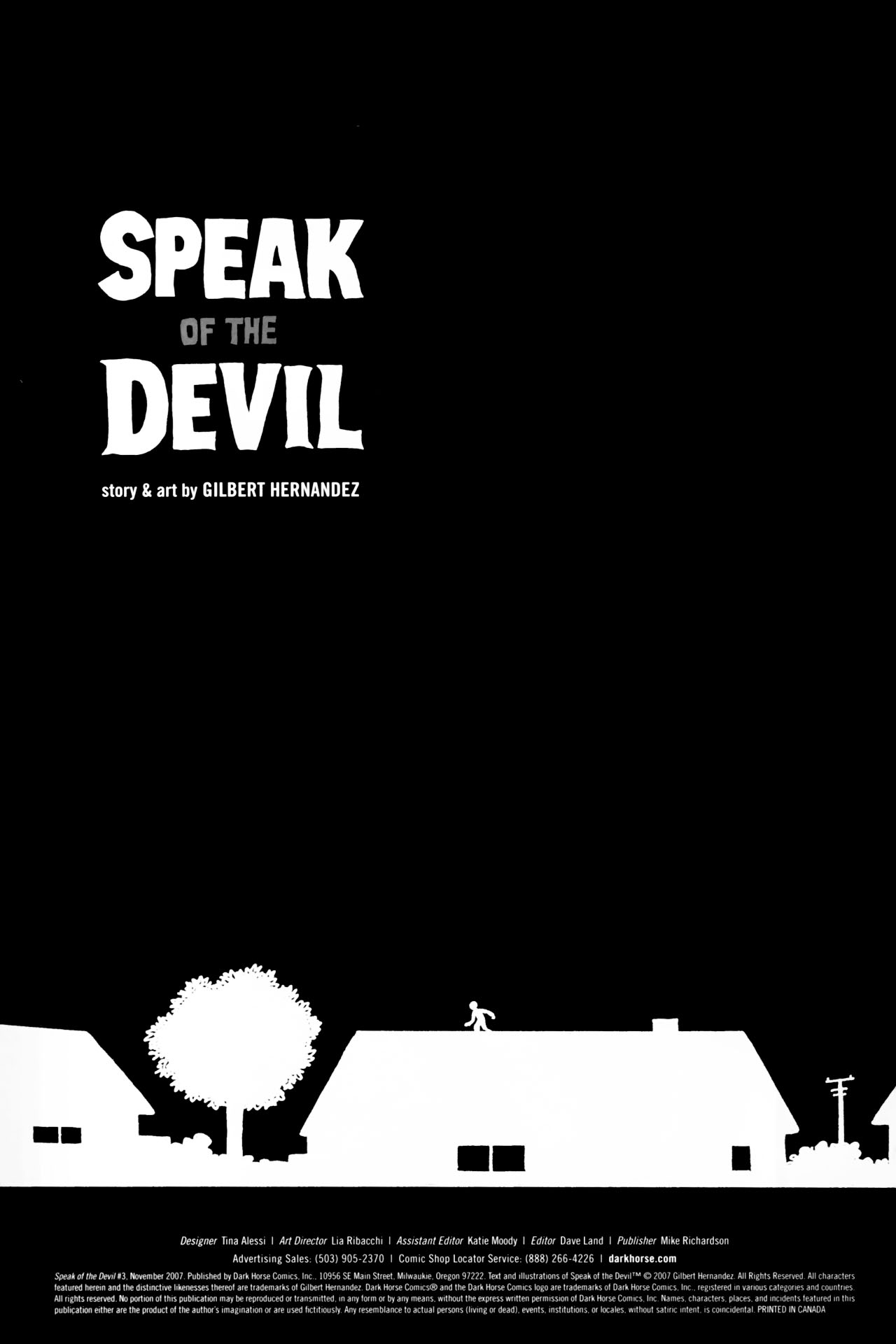 Read online Speak of the Devil comic -  Issue #3 - 2