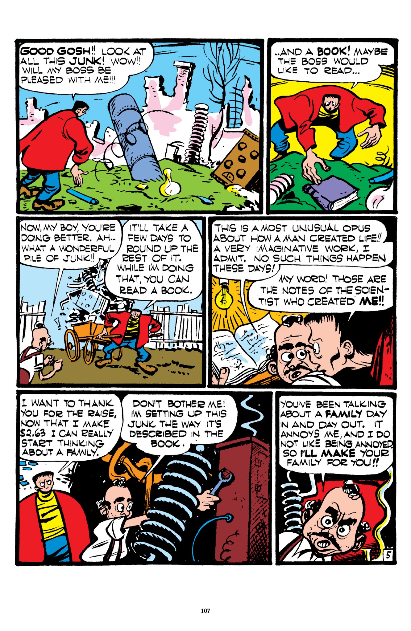 Read online Frankenstein: The Mad Science of Dick Briefer comic -  Issue # TPB - 106