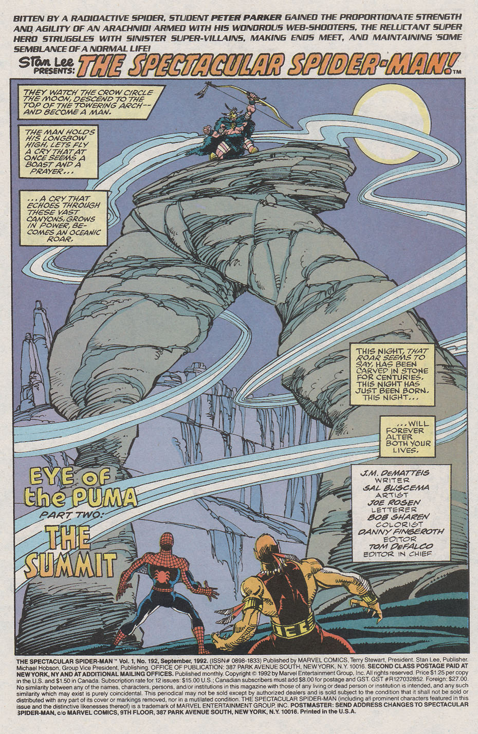 Read online The Spectacular Spider-Man (1976) comic -  Issue #192 - 2