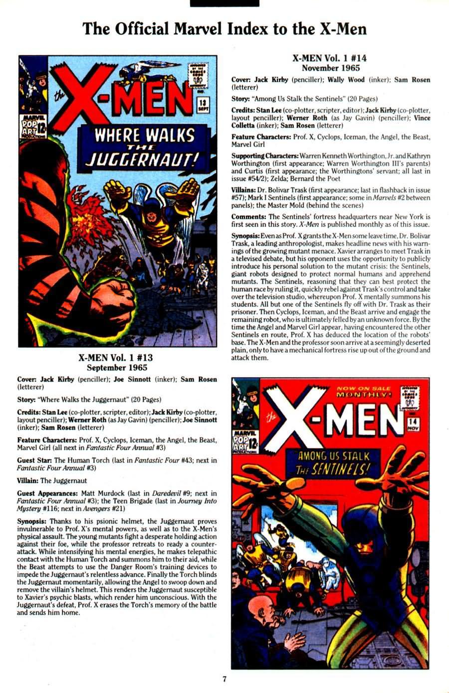 Read online The Official Marvel Index To The X-Men (1994) comic -  Issue #1 - 9