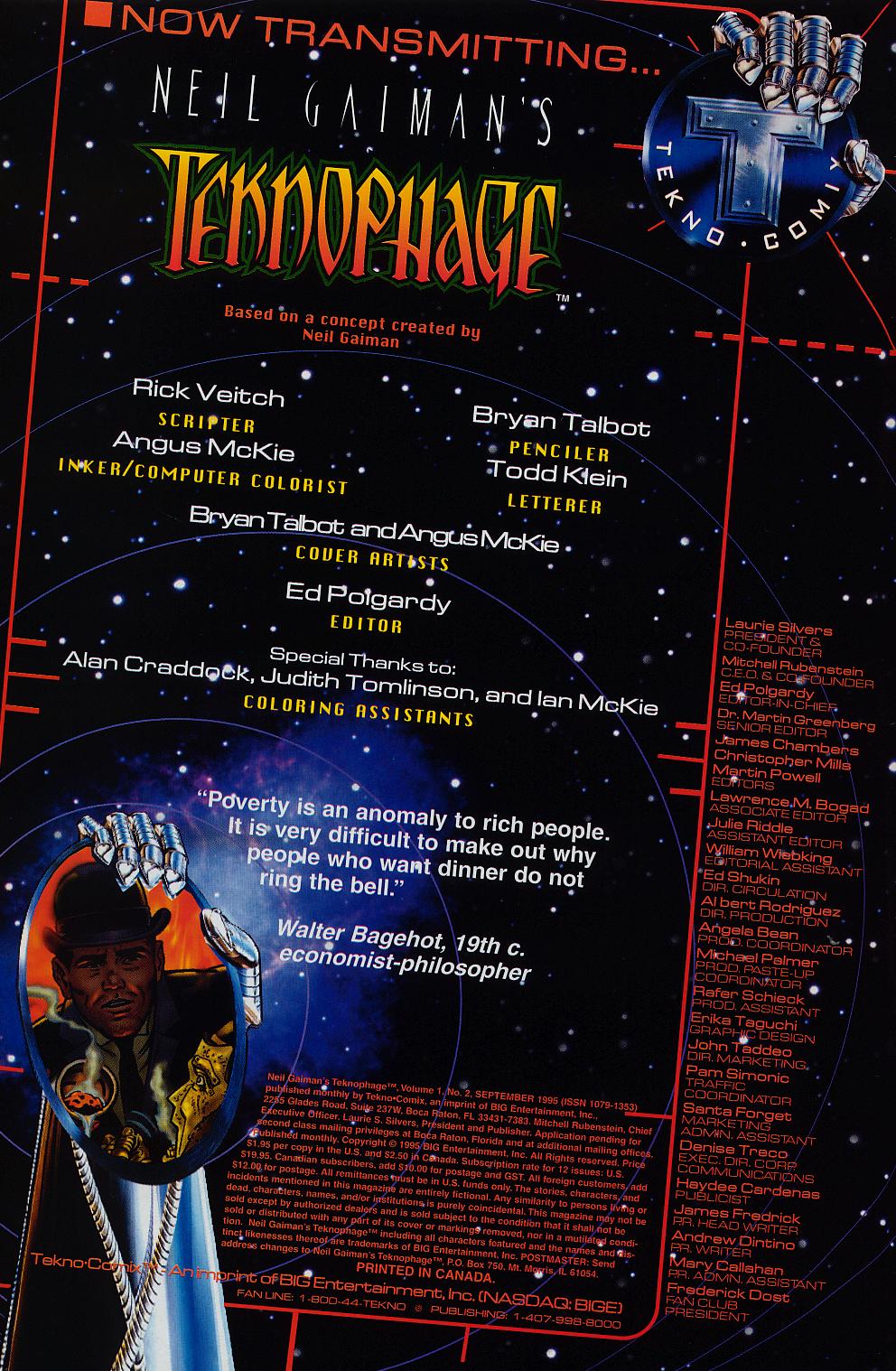 Read online Neil Gaiman's Teknophage comic -  Issue #2 - 2