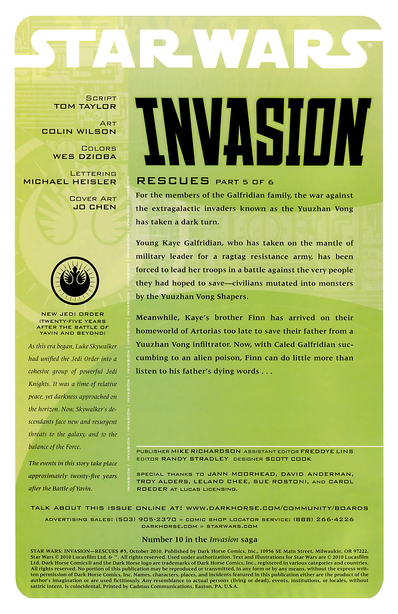 Read online Star Wars: Invasion - Rescues comic -  Issue #5 - 2