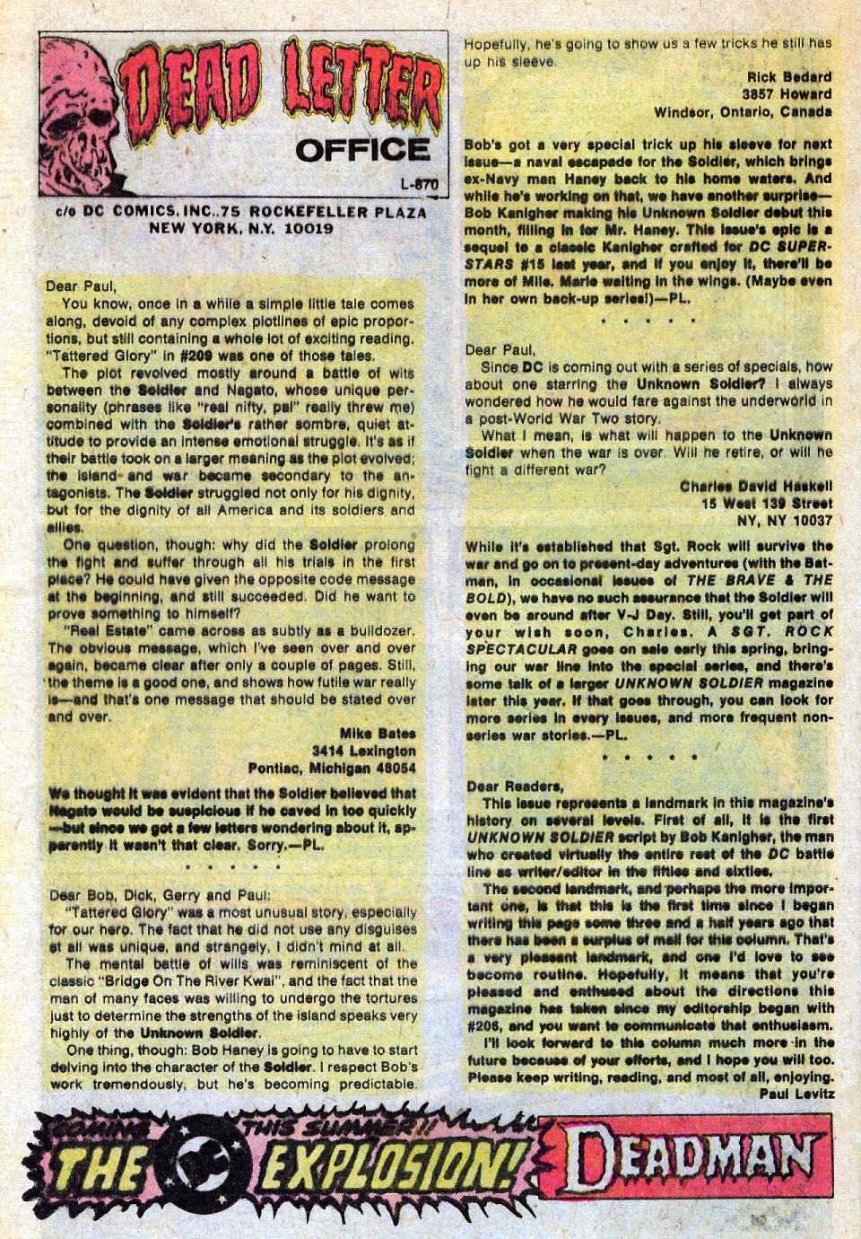 Read online Unknown Soldier (1977) comic -  Issue #214 - 19