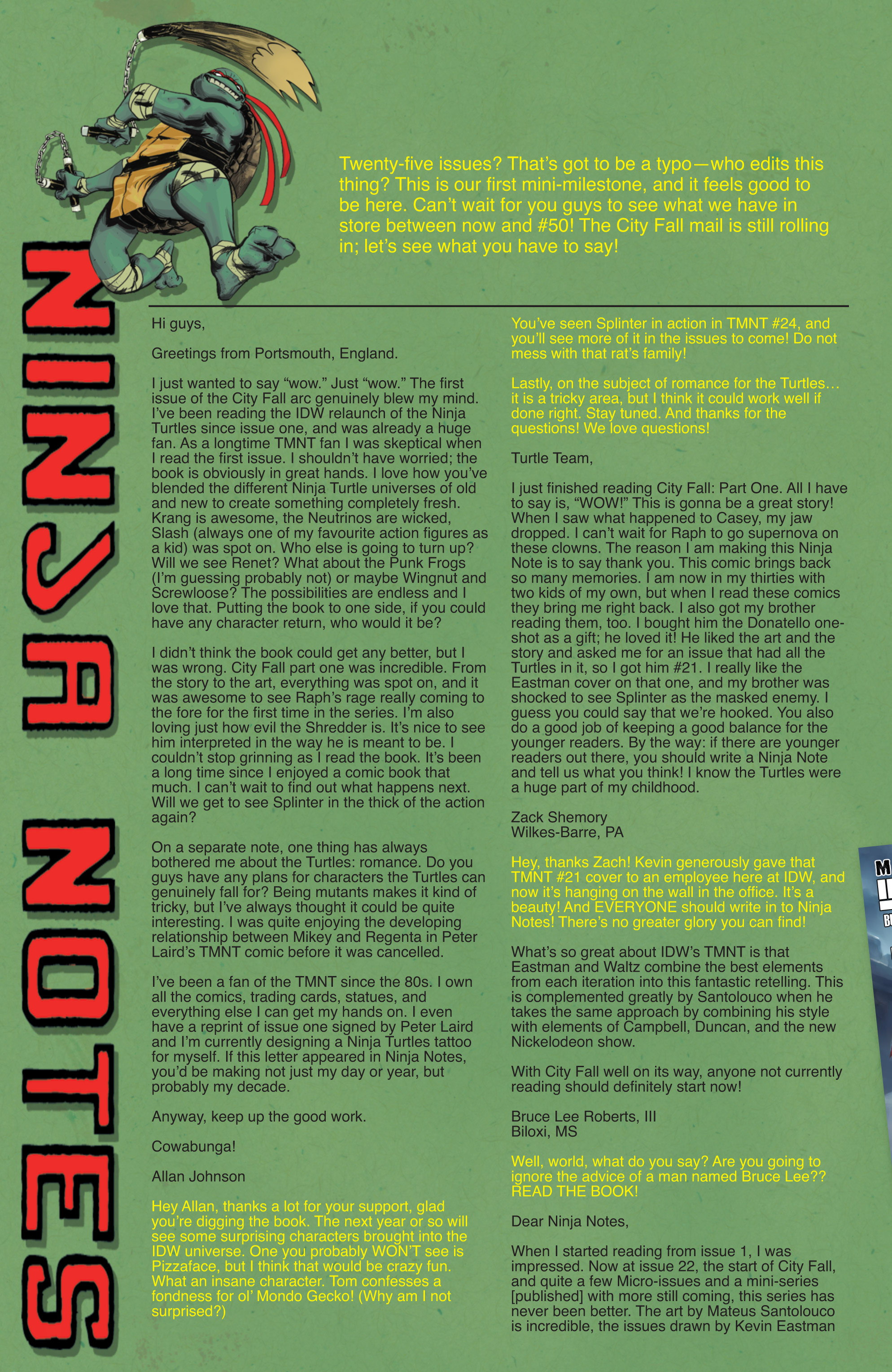Read online Teenage Mutant Ninja Turtles (2011) comic -  Issue #25 - 29