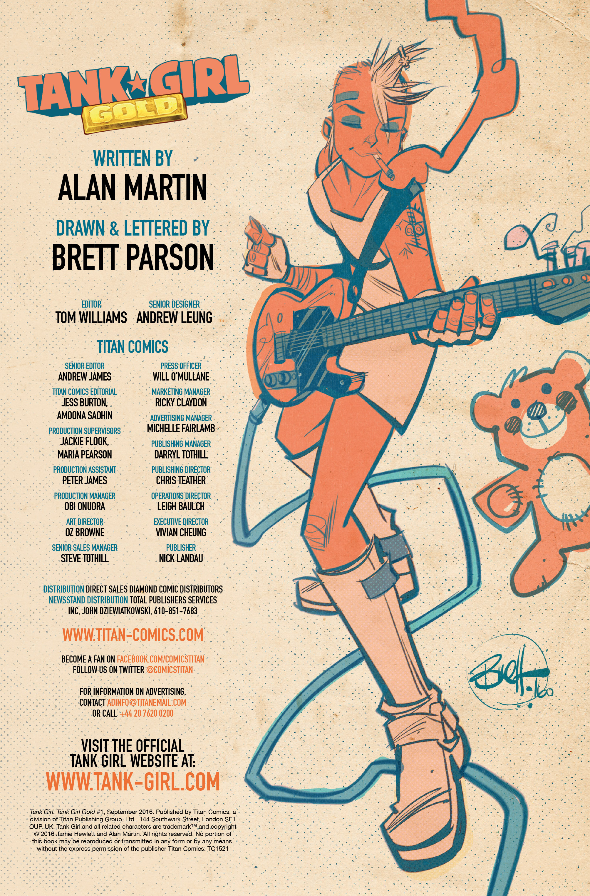 Read online Tank Girl: Gold comic -  Issue #1 - 2
