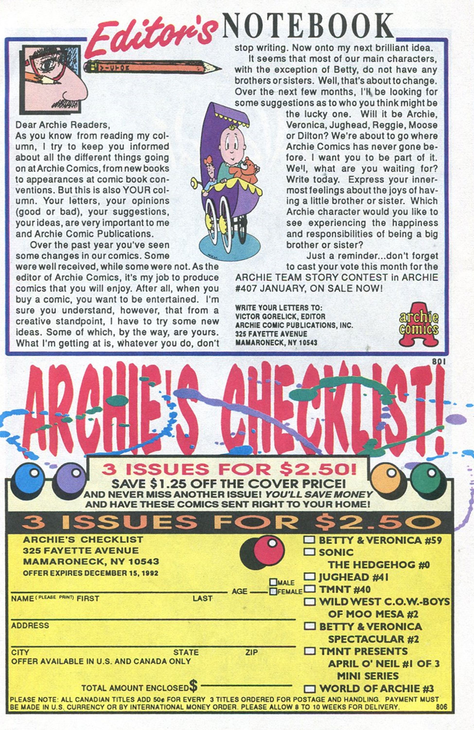 Read online Archie (1960) comic -  Issue #407 - 11