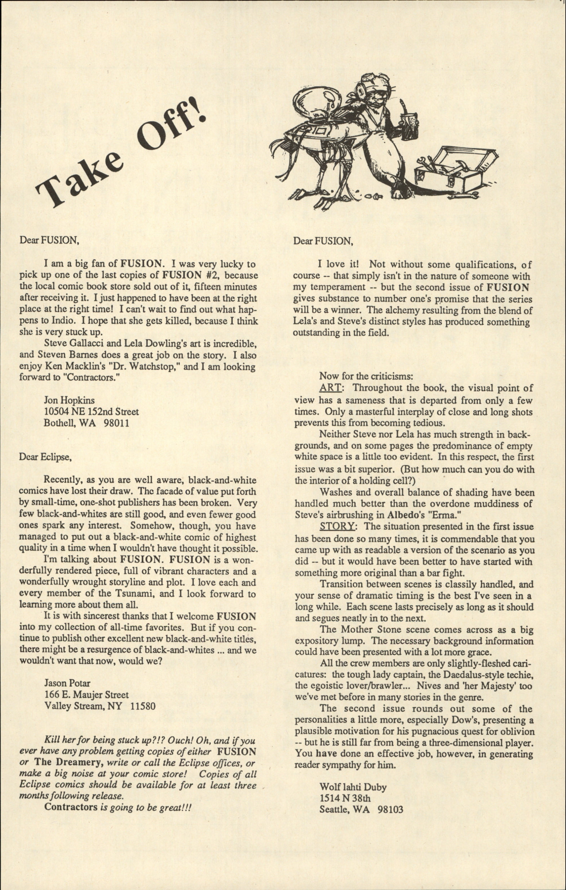 Read online Fusion (1987) comic -  Issue #4 - 22