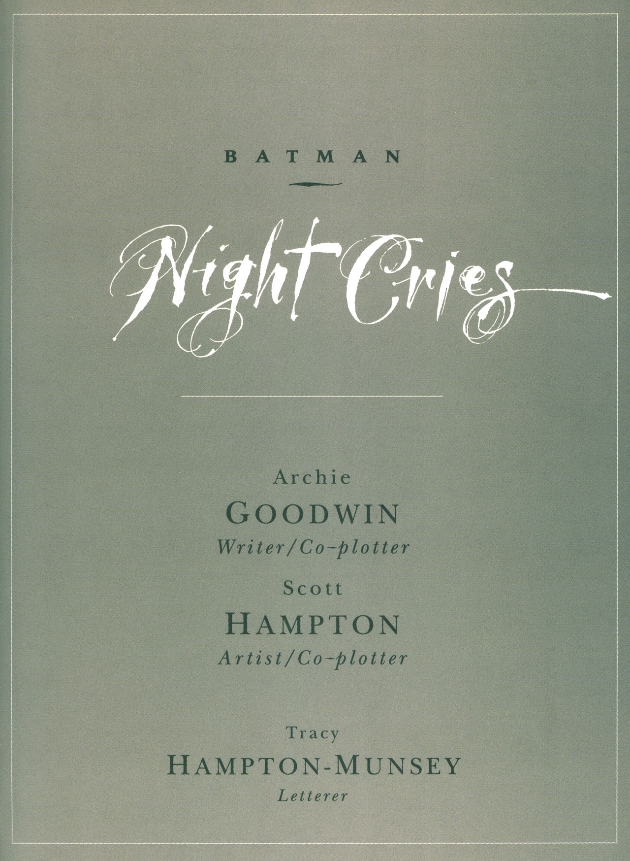 Read online Batman: Night Cries comic -  Issue # Full - 7