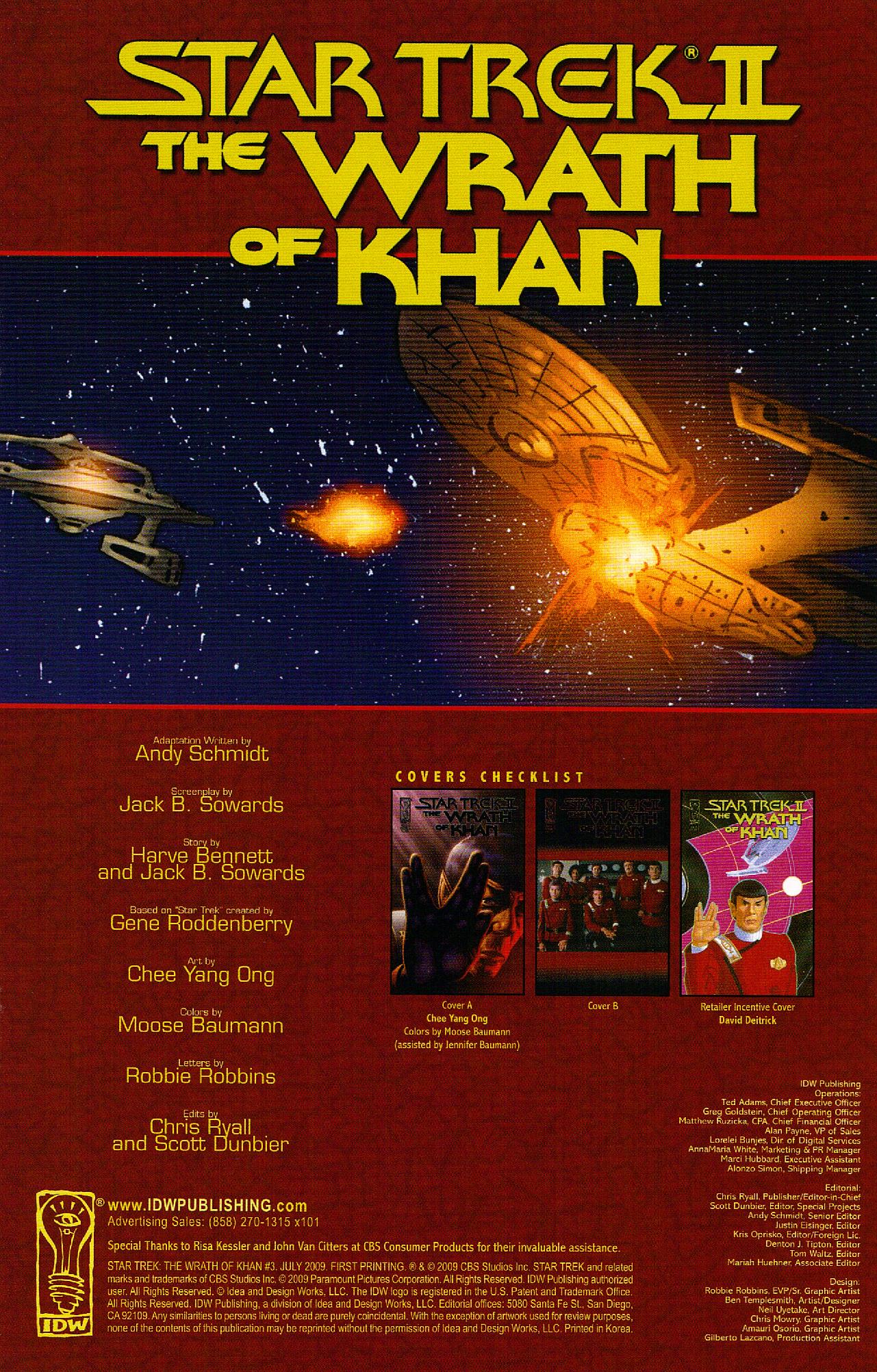 Read online Star Trek II: The Wrath of Khan comic -  Issue #3 - 2