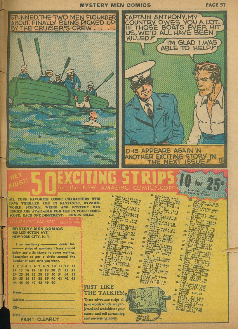 Read online Mystery Men Comics comic -  Issue #12 - 59