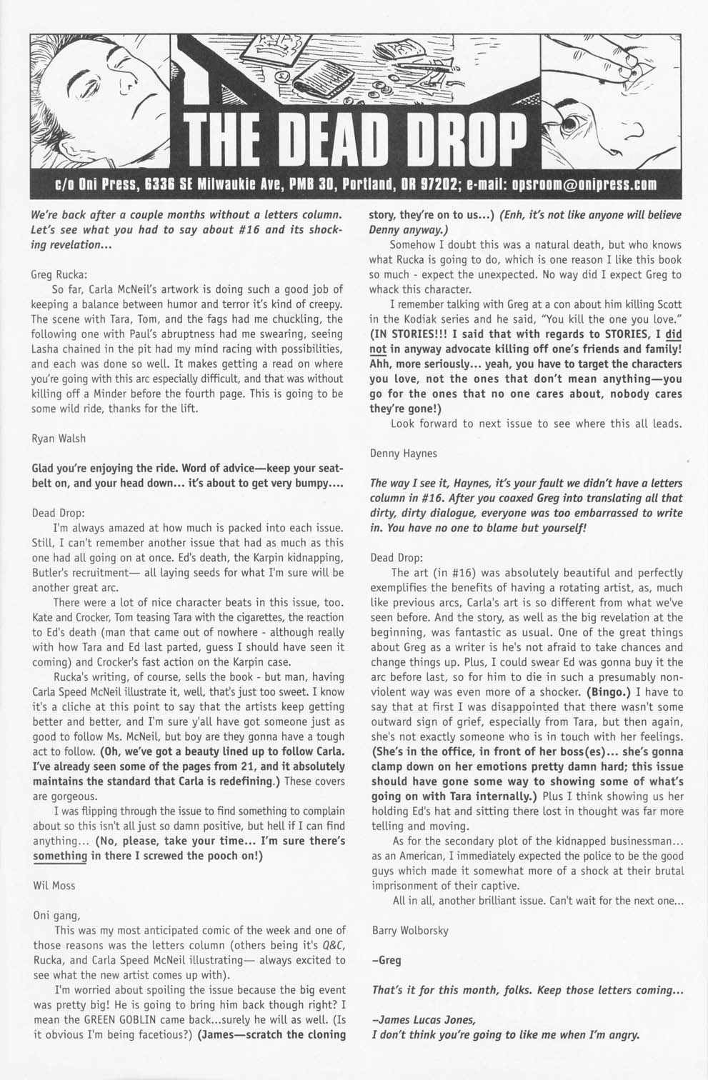 Read online Queen & Country comic -  Issue #17 - 27