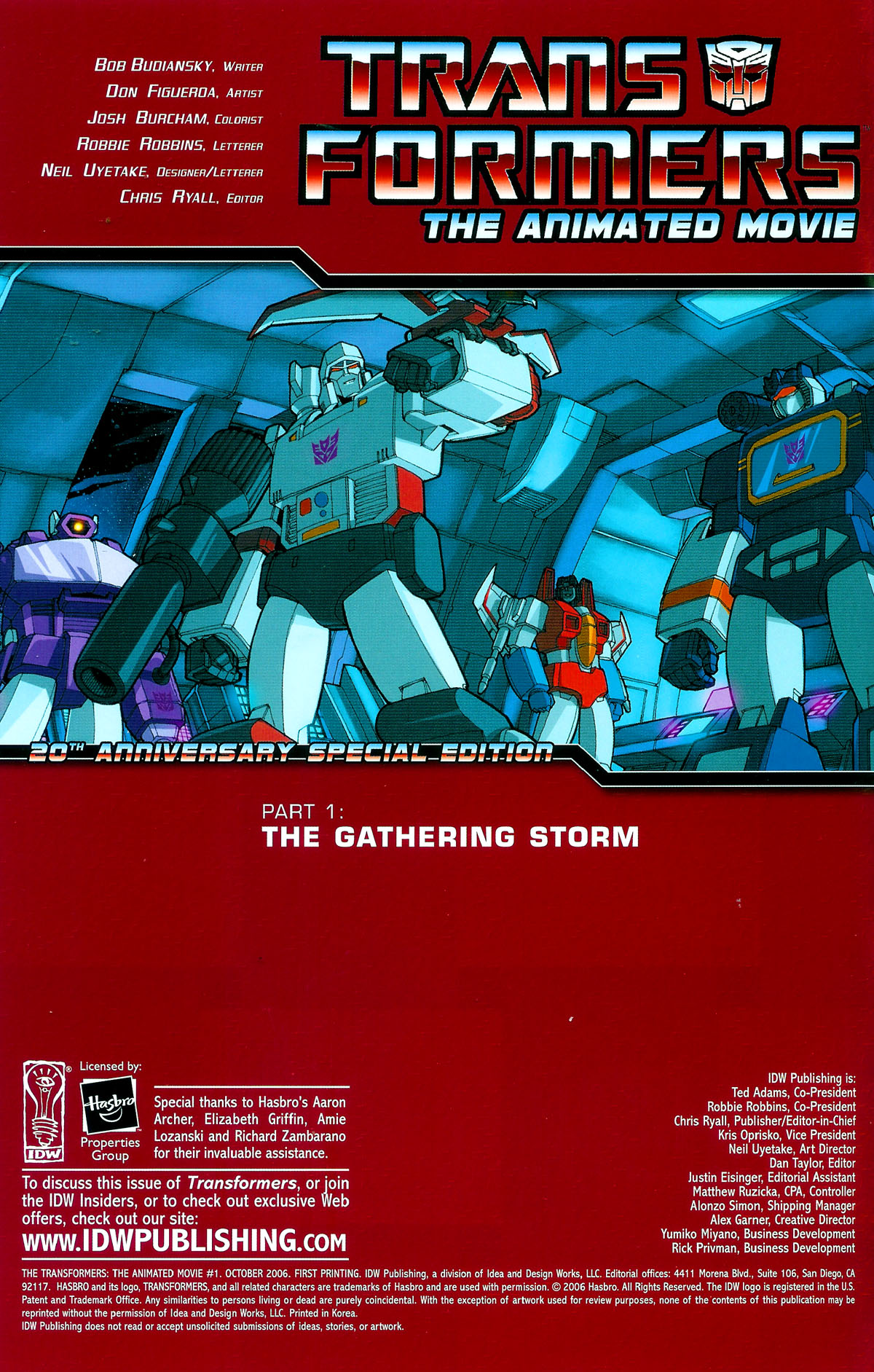 Read online The Transformers The Animated Movie comic Issue 1