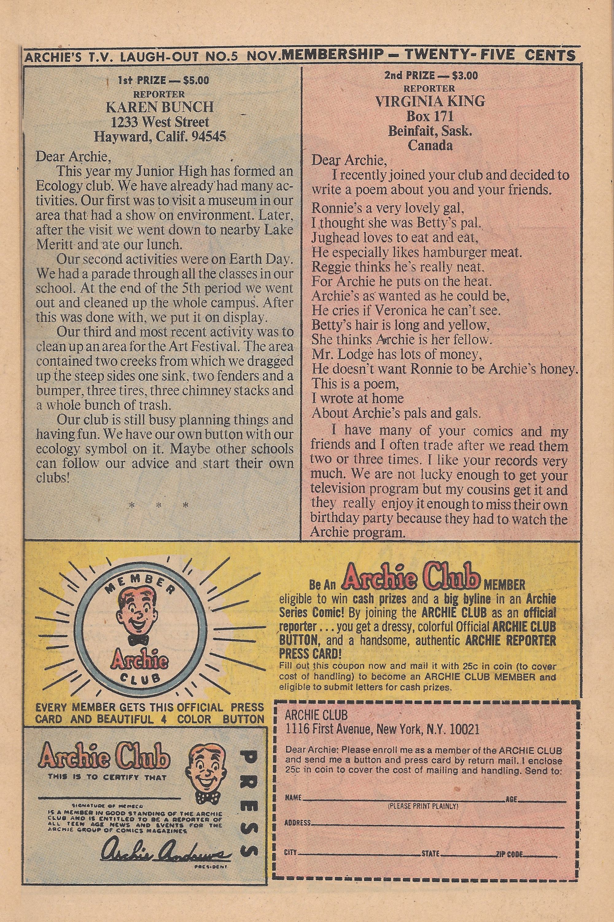 Read online Archie's TV Laugh-Out comic -  Issue #5 - 33