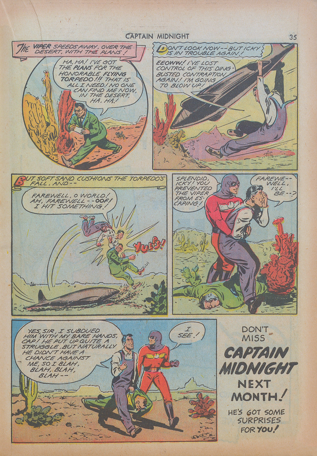 Read online Captain Midnight (1942) comic -  Issue #8 - 35