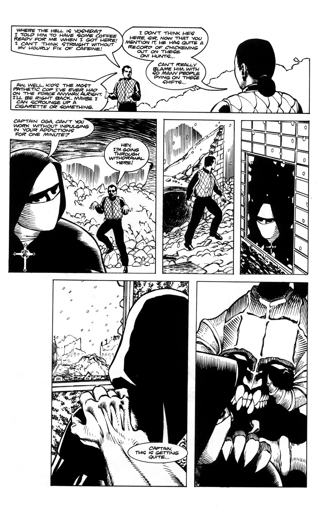 Read online Warrior Nun: Black & White comic -  Issue #5 - 11