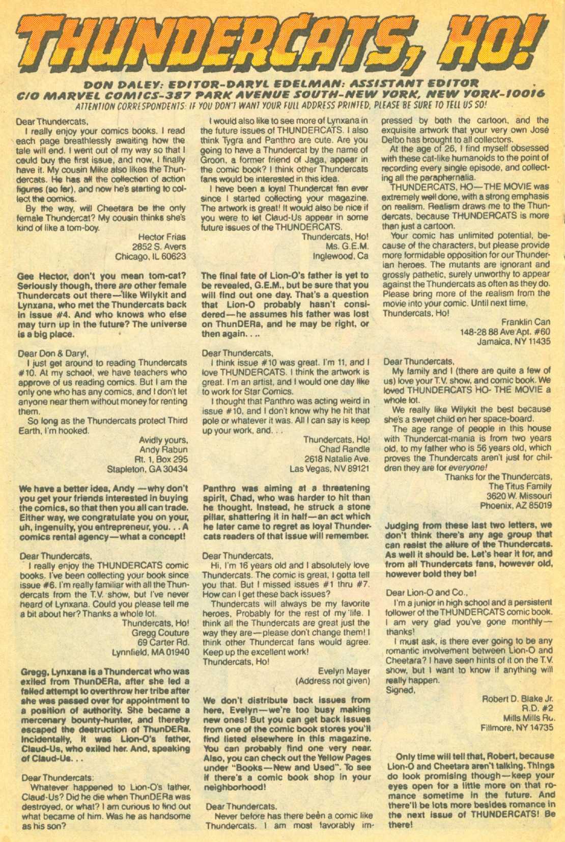 Read online ThunderCats (1985) comic -  Issue #14 - 26