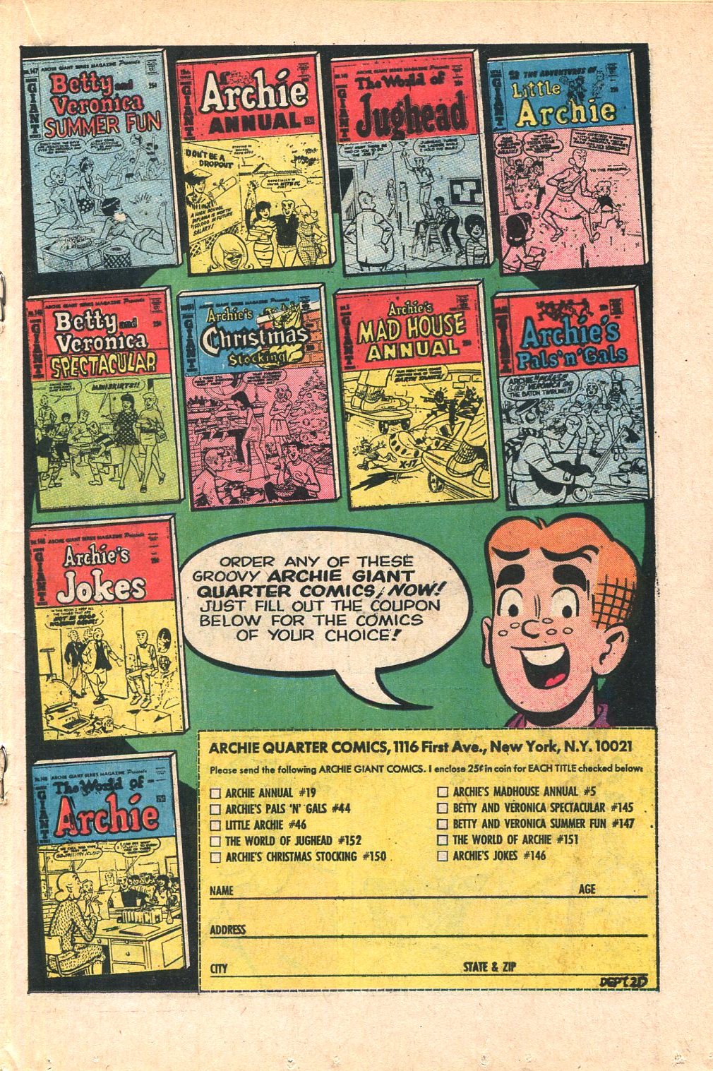 Read online Archie's Joke Book Magazine comic -  Issue #121 - 19