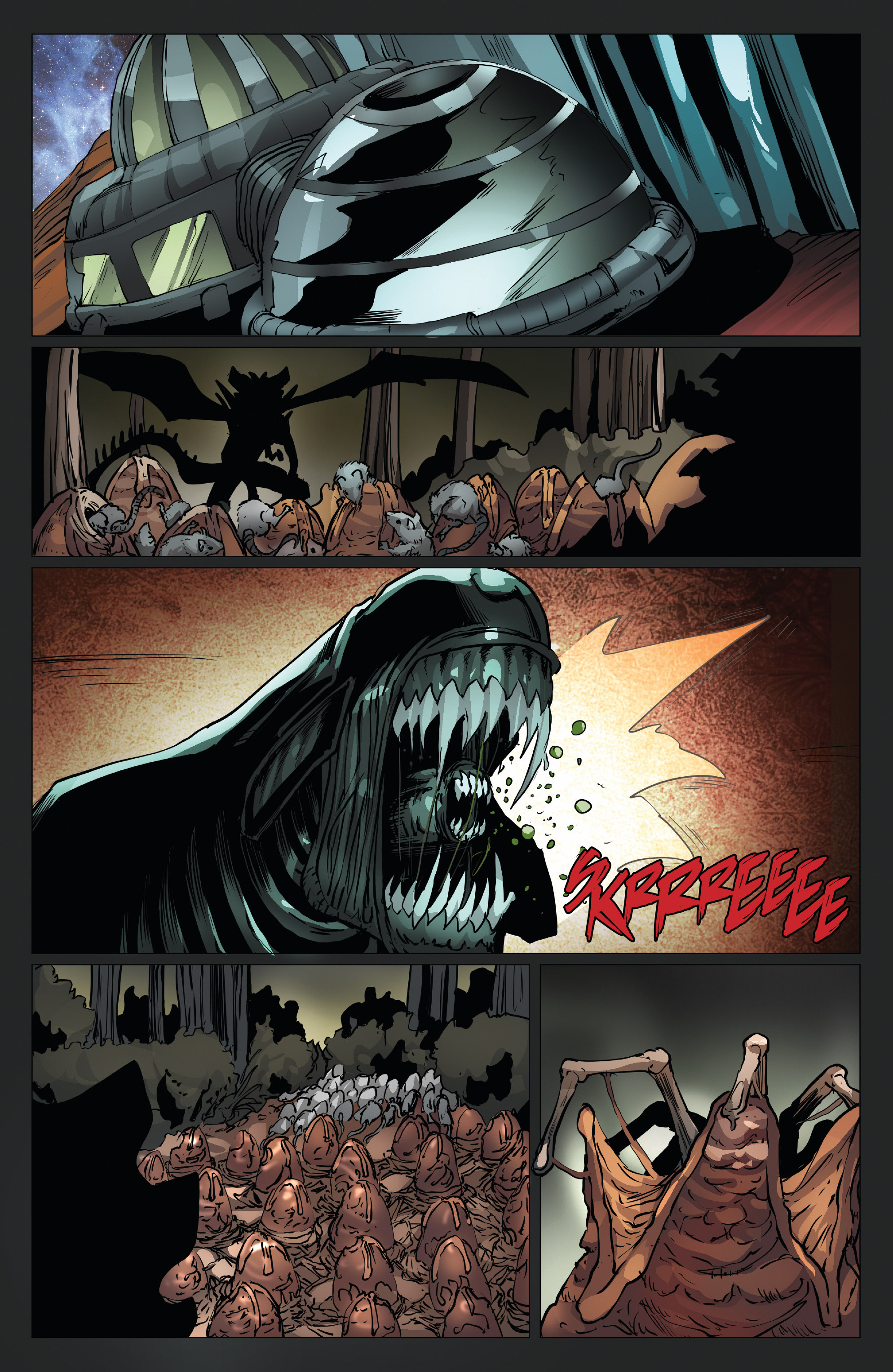 Read online Aliens/Vampirella comic -  Issue #6 - 7