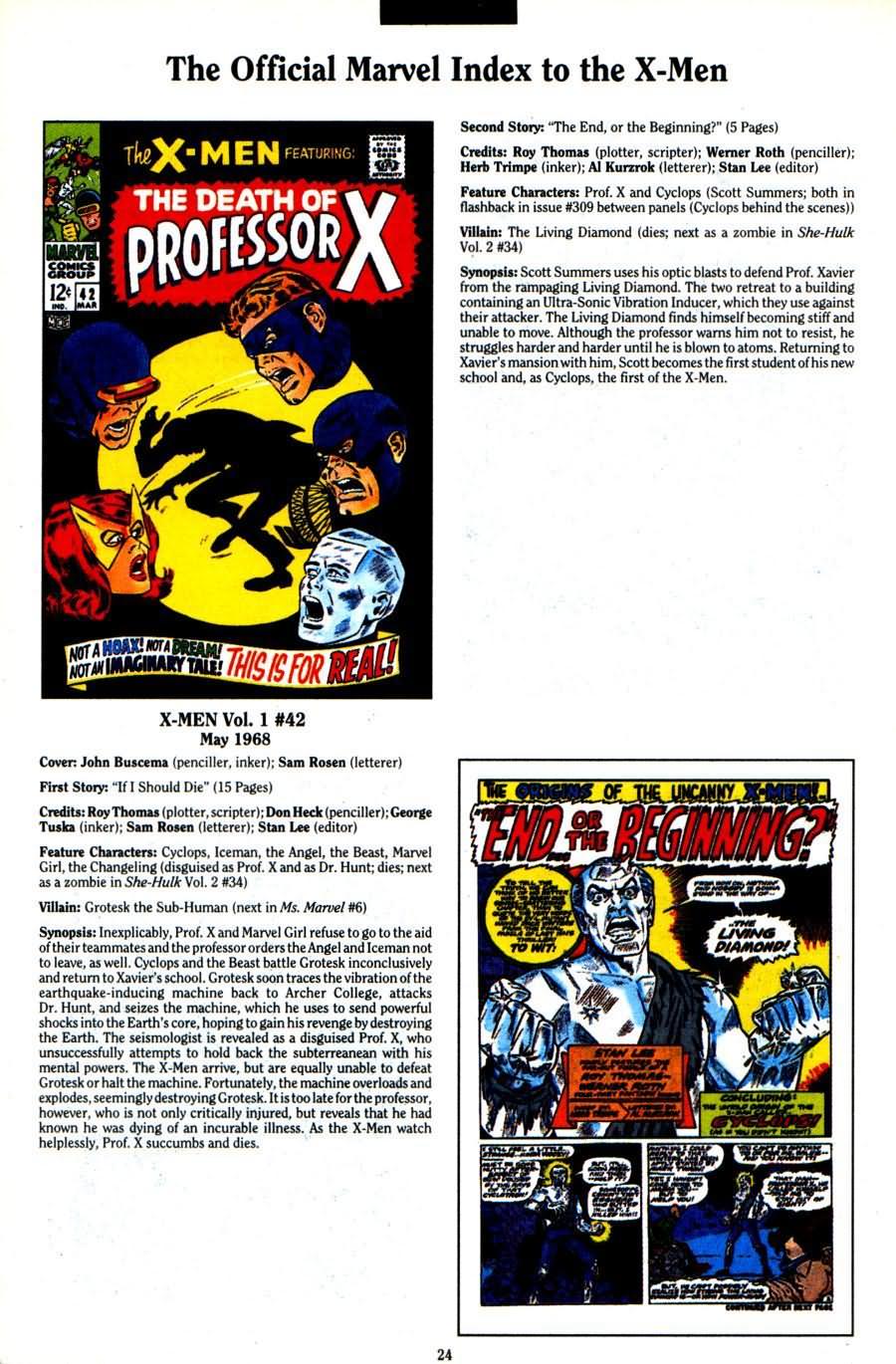 Read online The Official Marvel Index To The X-Men (1994) comic -  Issue #1 - 26