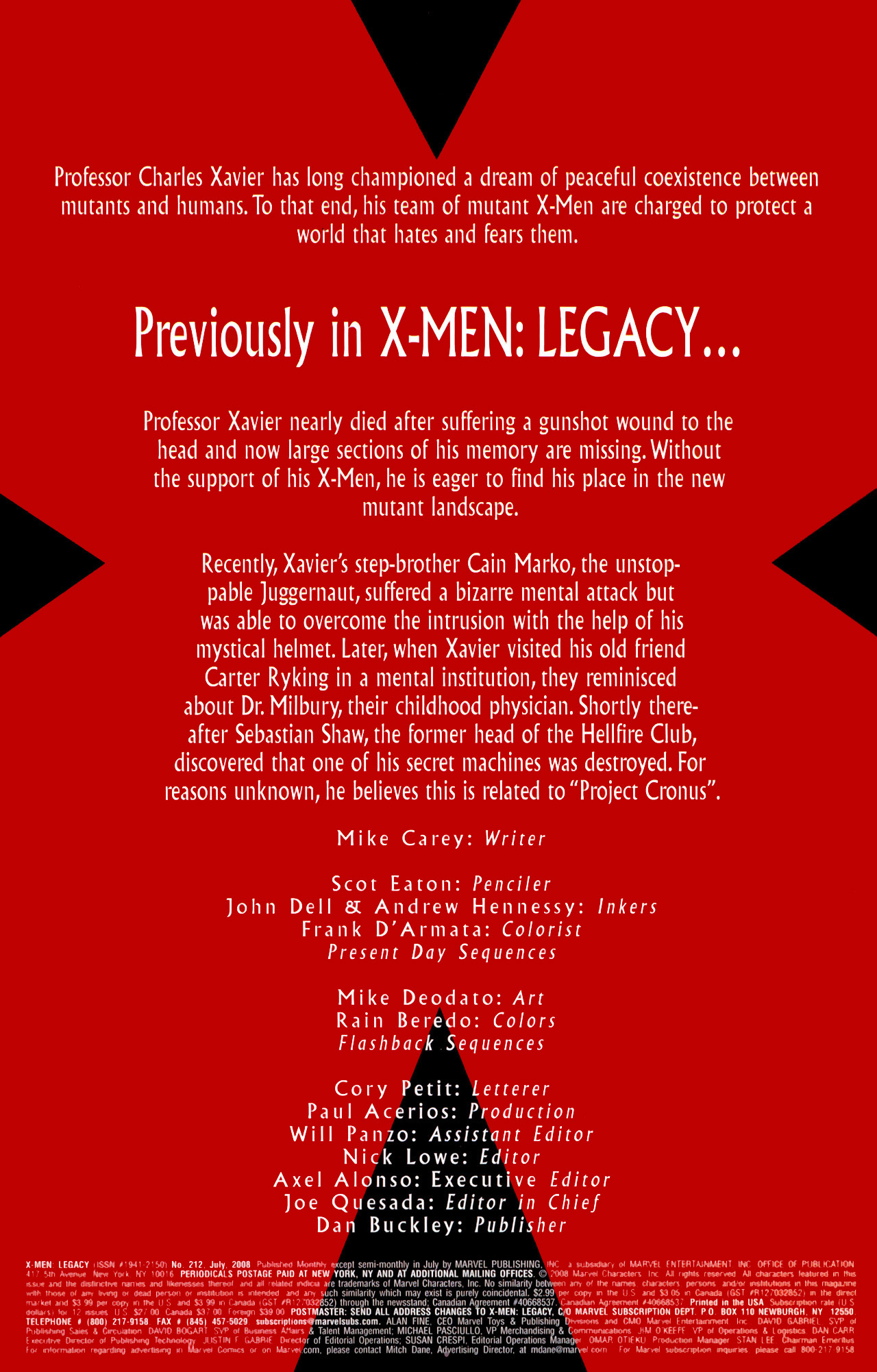 Read online X-Men Legacy (2008) comic -  Issue #212 - 2
