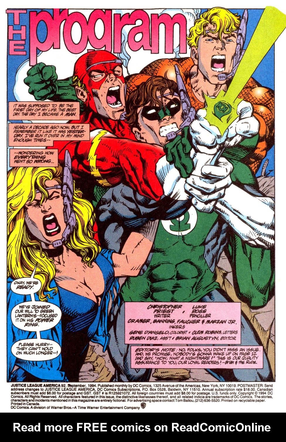 Read online Justice League America comic -  Issue #92 - 2