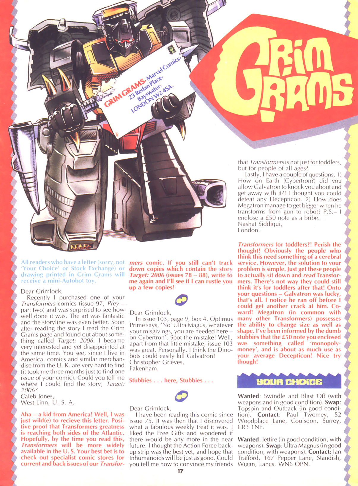 Read online The Transformers (UK) comic -  Issue #111 - 15
