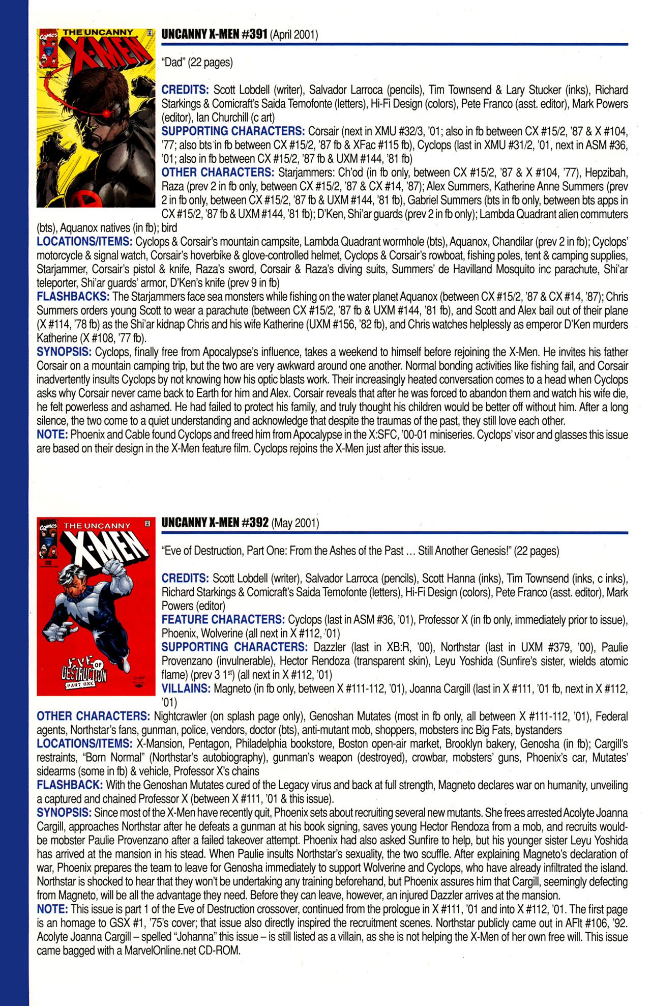 Read online Official Index to the Marvel Universe comic -  Issue #10 - 56