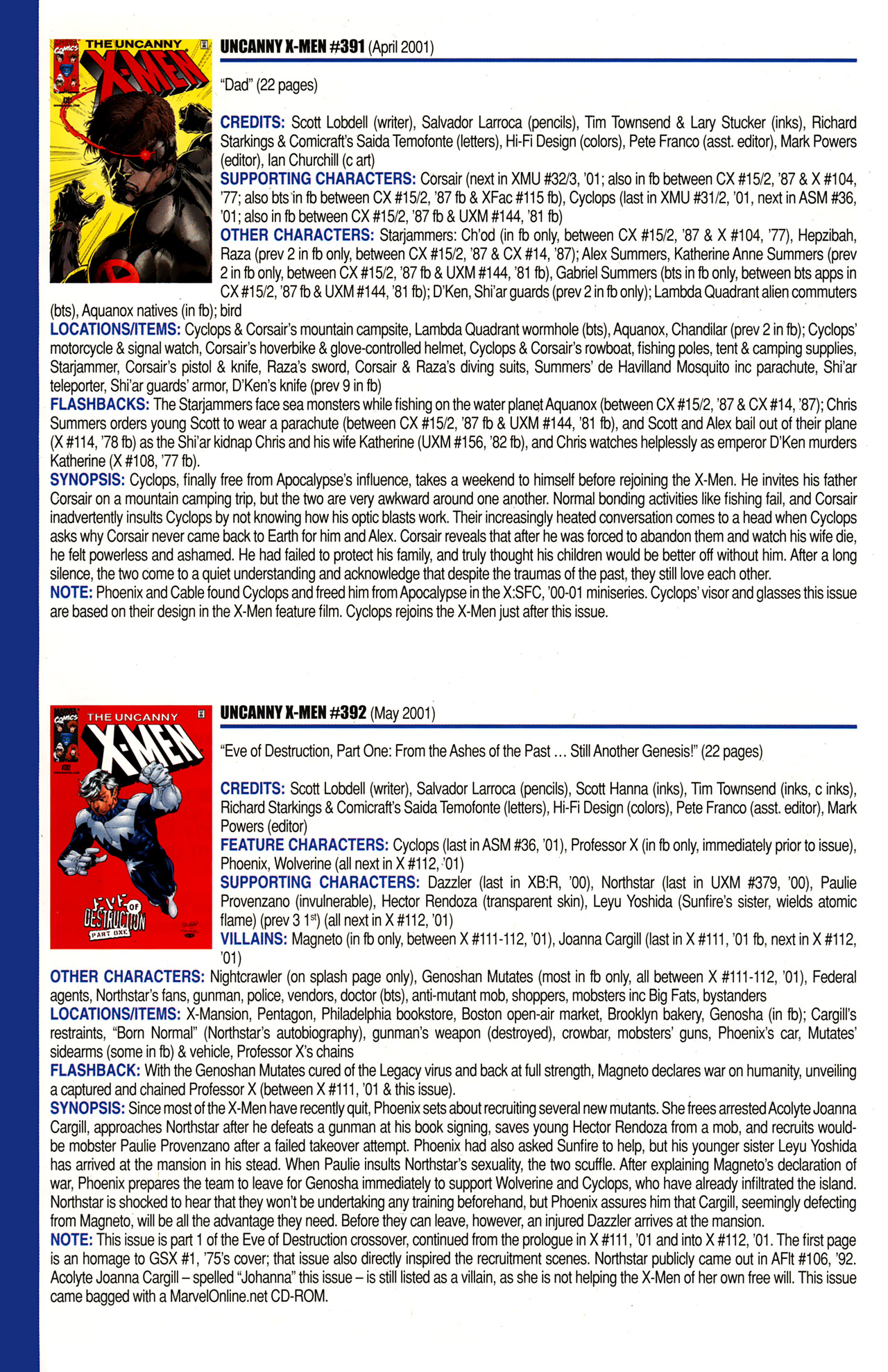 Read online Official Index to the Marvel Universe comic -  Issue #10 - 56