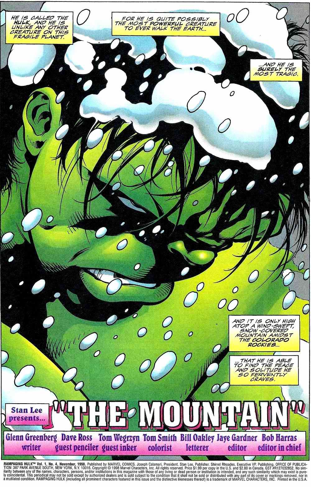 Read online The Rampaging Hulk (1998) comic -  Issue #4 - 4