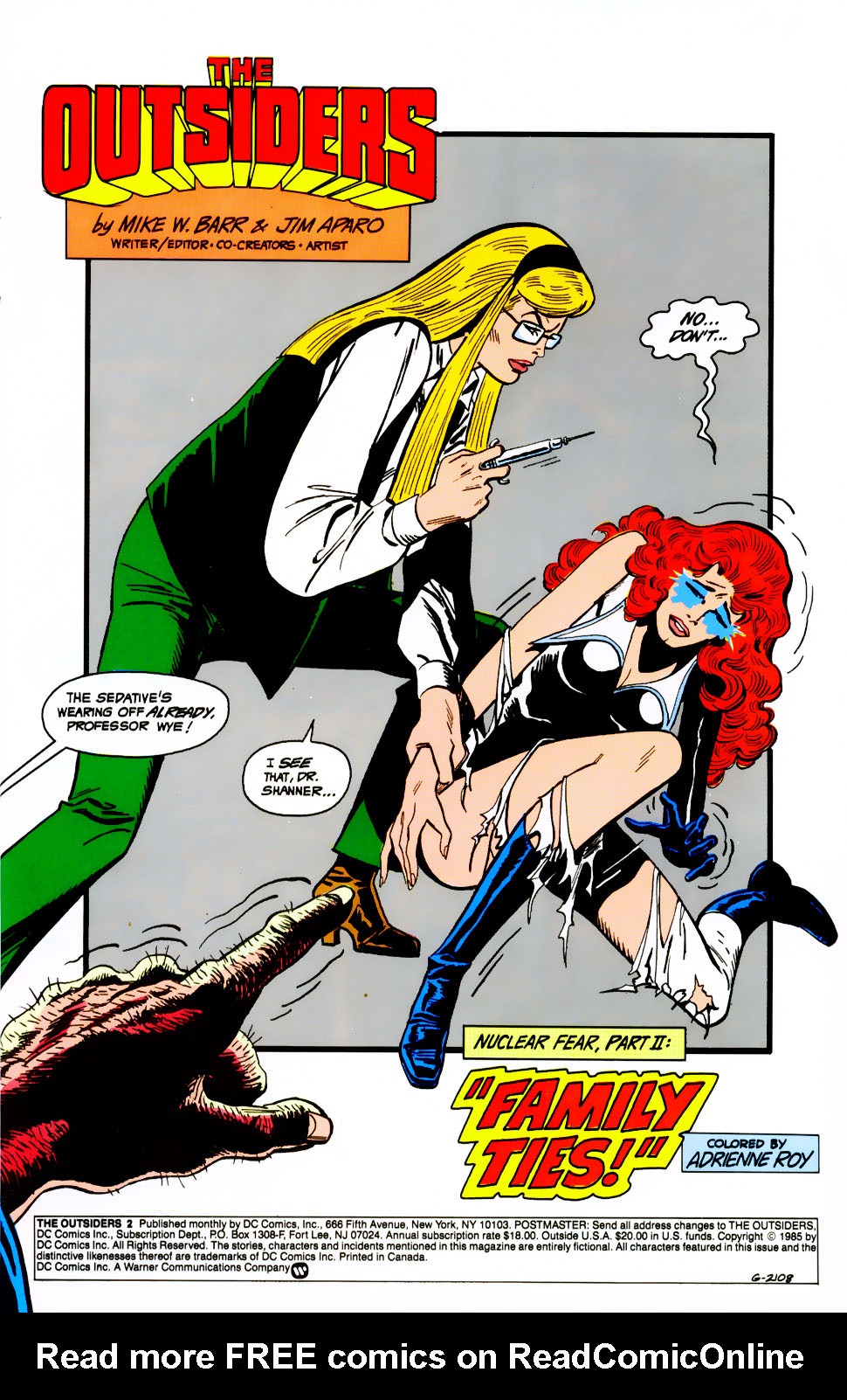 Read online The Outsiders (1985) comic -  Issue #2 - 2