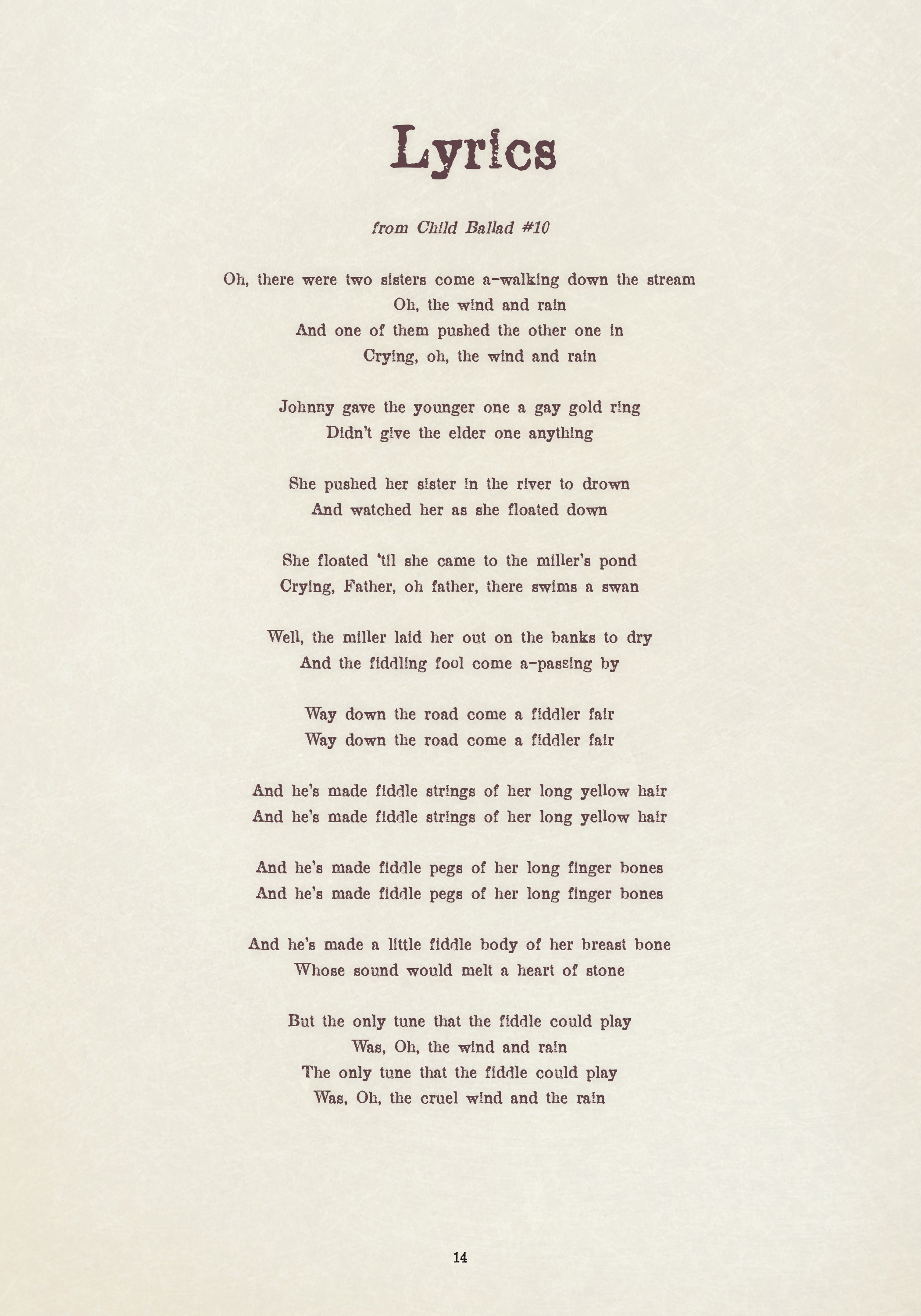 Read online Labor & Love: A Garland of American Folk Ballads comic -  Issue # Full - 15
