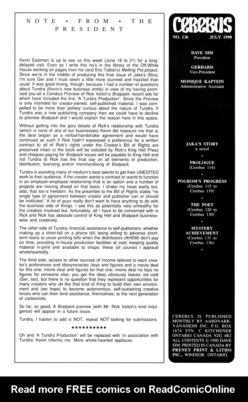 Cerebus issue 136 - Page 2