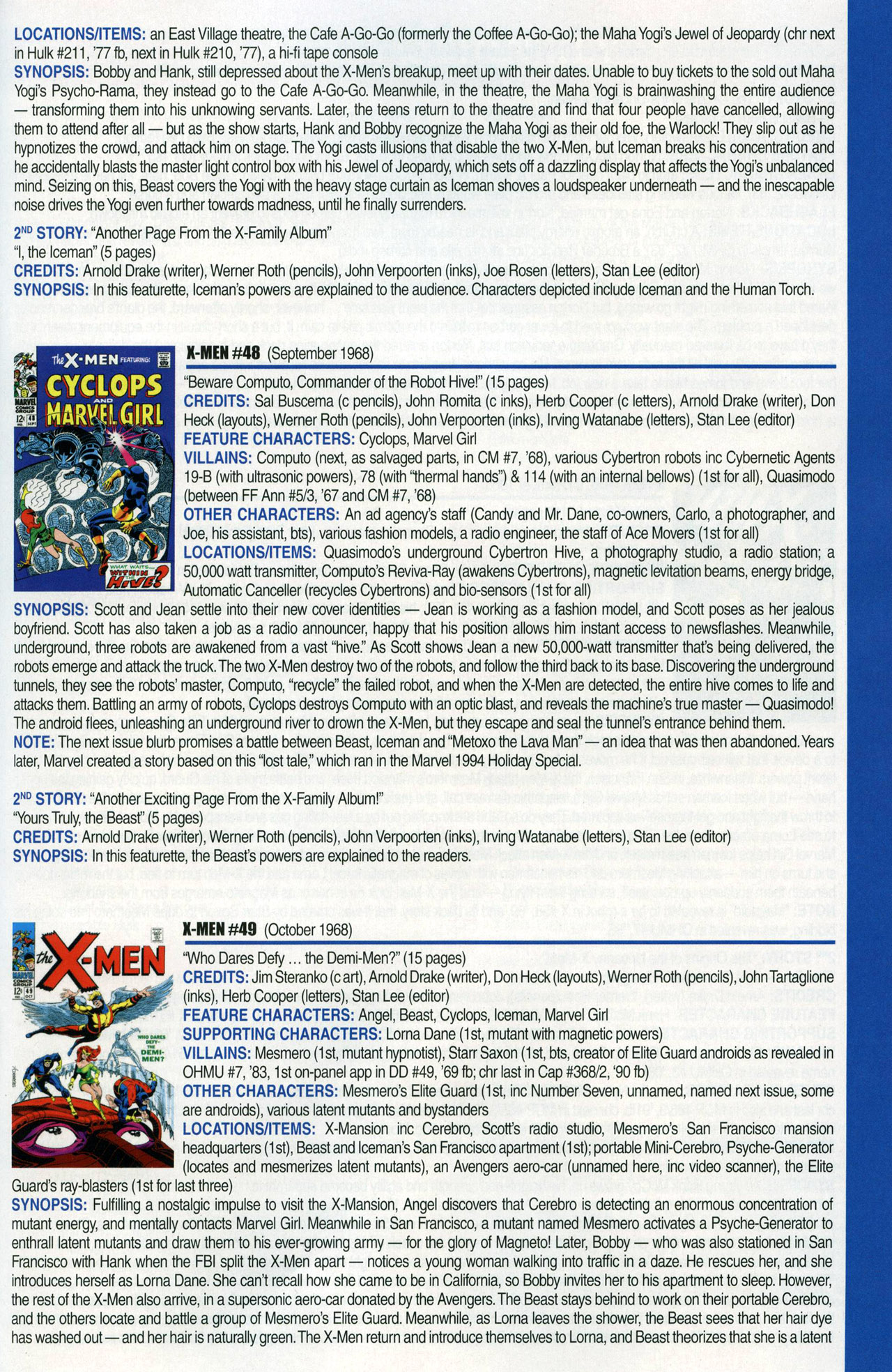 Read online Official Index to the Marvel Universe comic -  Issue #1 - 65