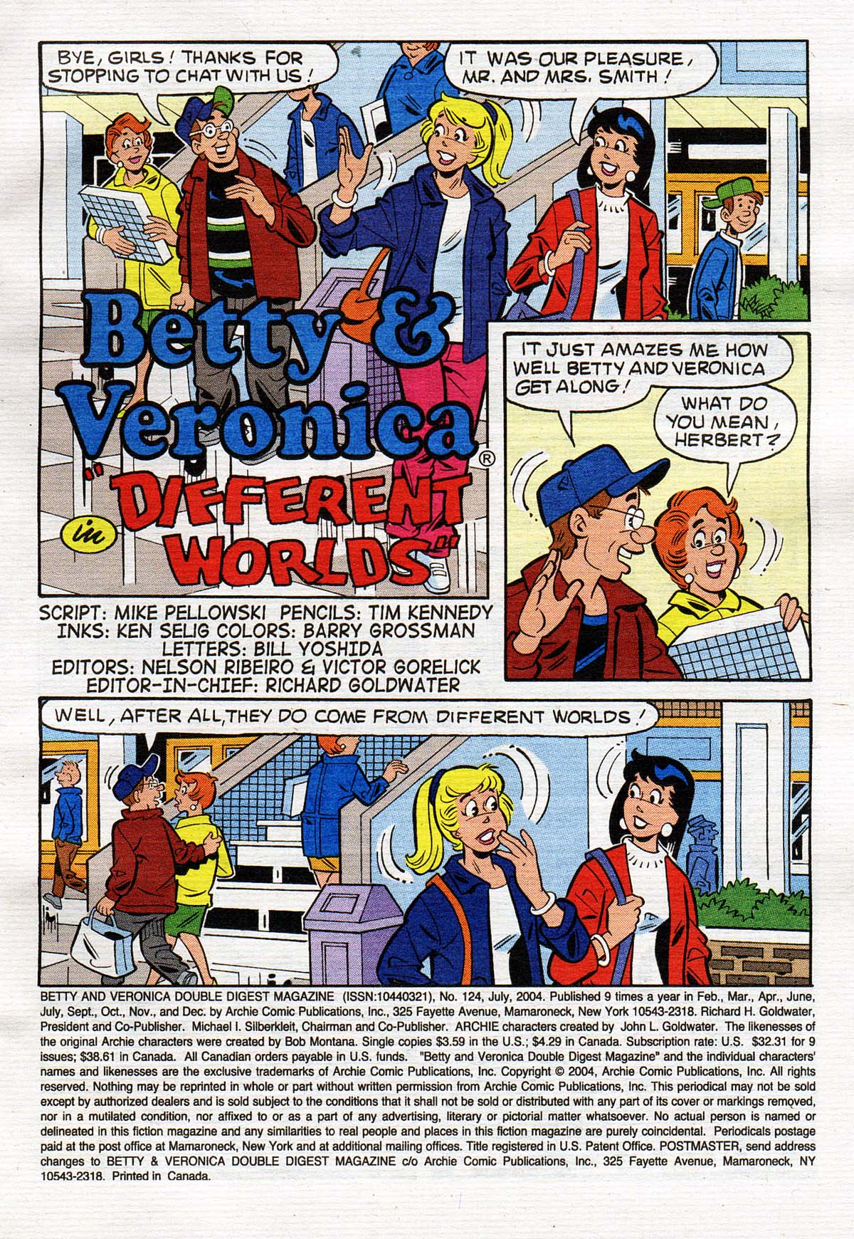 Read online Betty and Veronica Digest Magazine comic -  Issue #124 - 2